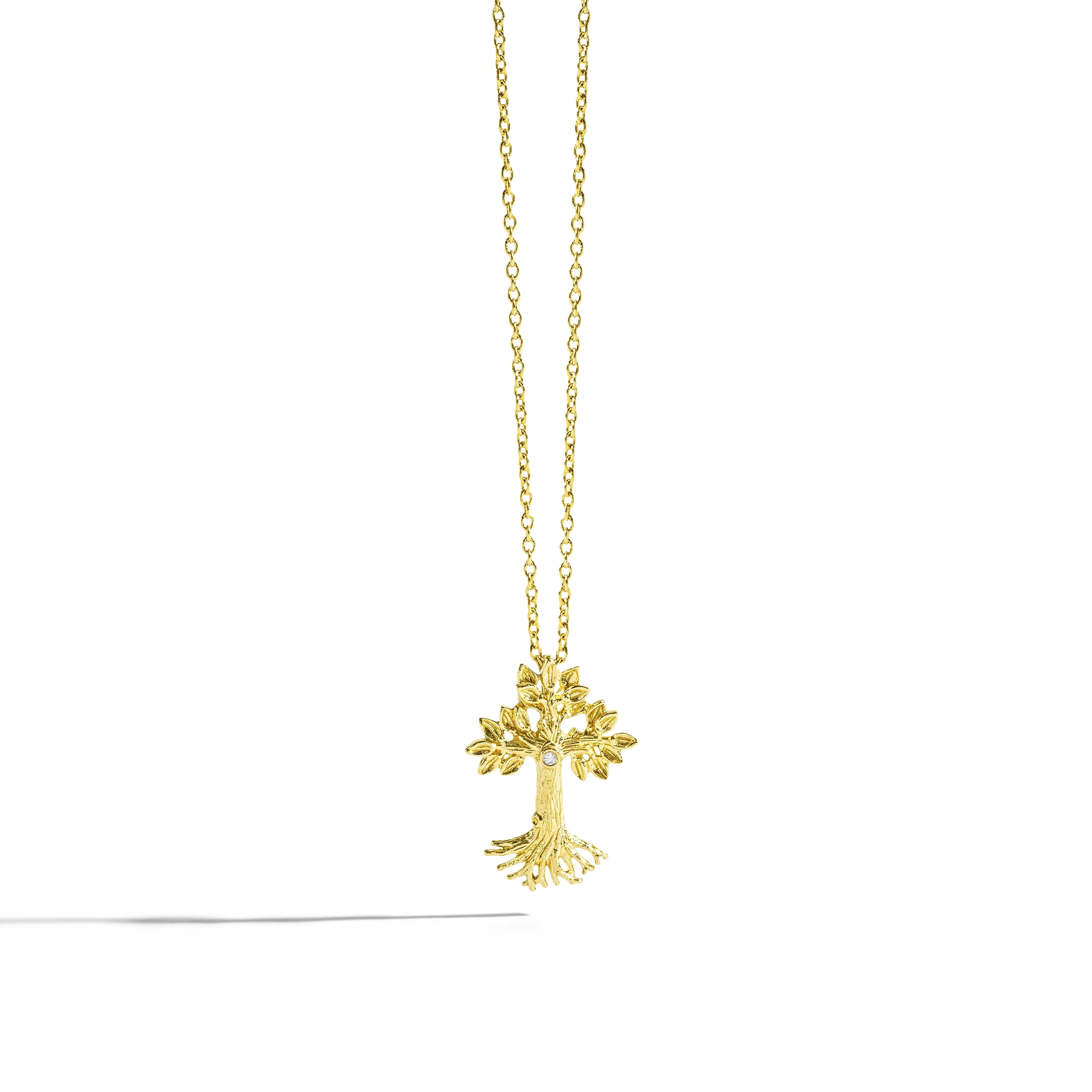 Armenian Tree of Life 33mm Cross Pendant Necklace with Diamonds - Image 4