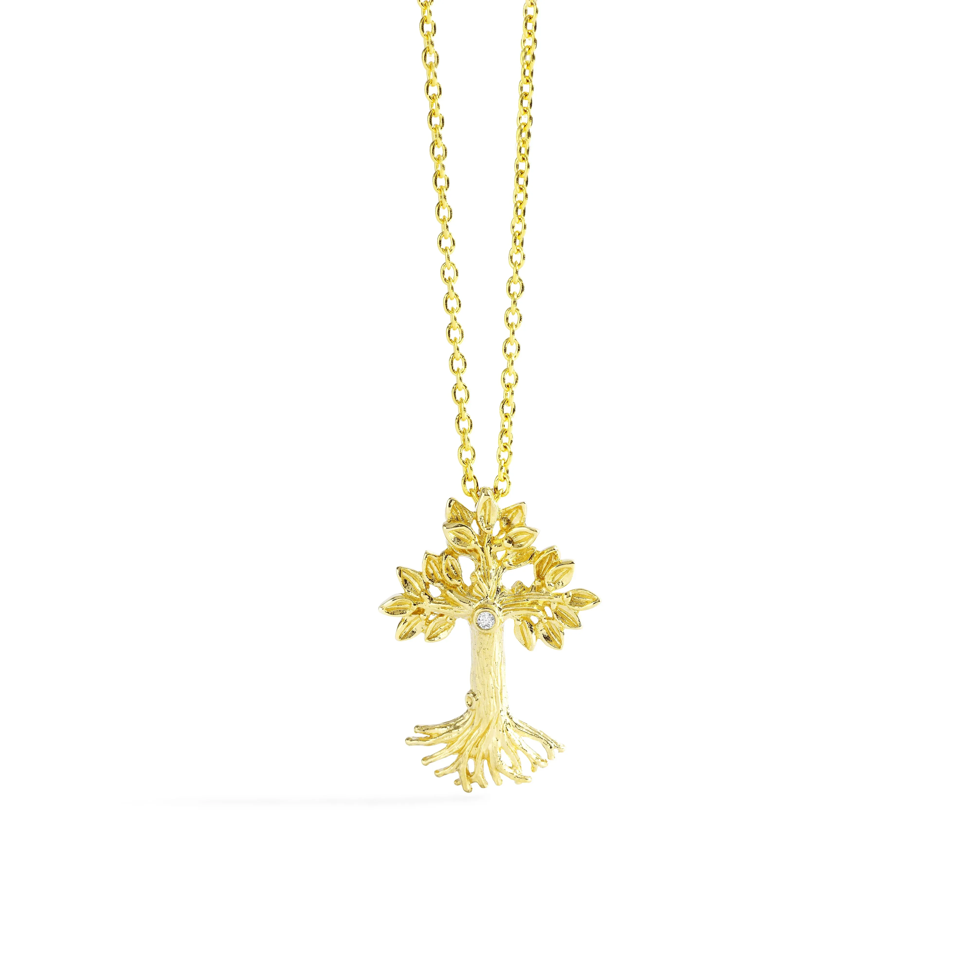 Armenian Tree of Life 25mm Cross Pendant Necklace with Diamonds - Image 5