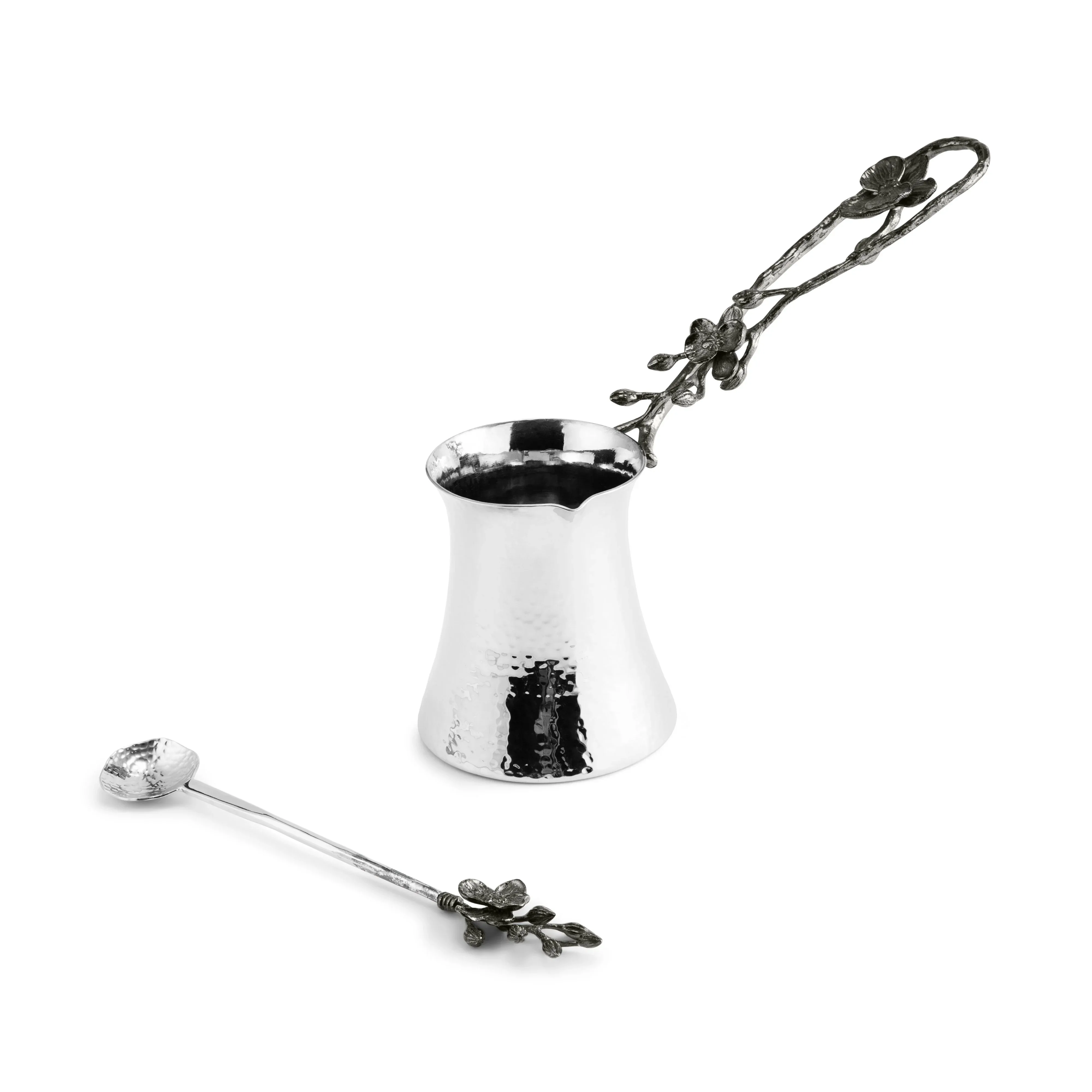Black Orchid Coffee Pot with Spoon - Medium - Image 5