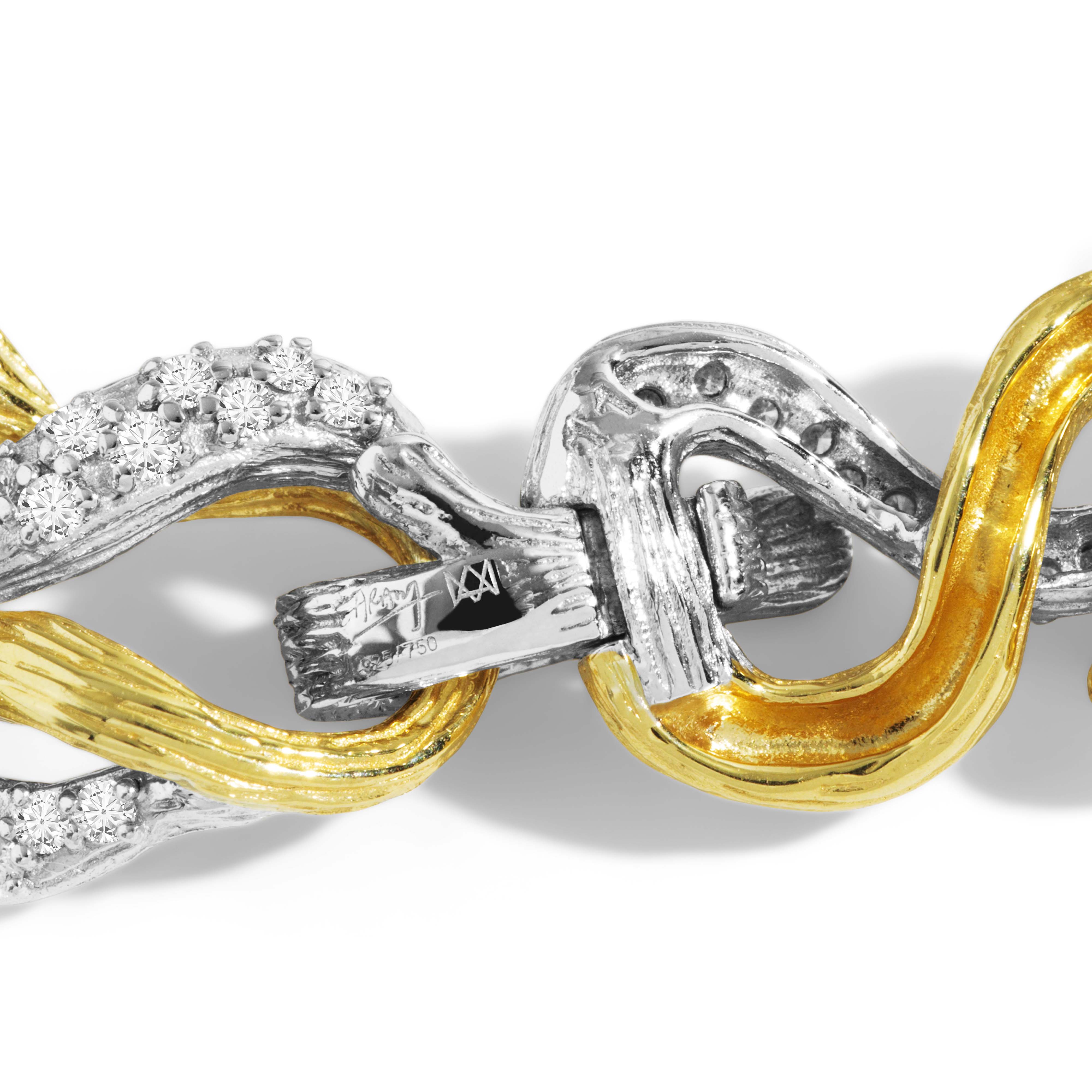Branch Coral Bracelet with Diamonds - Image 4