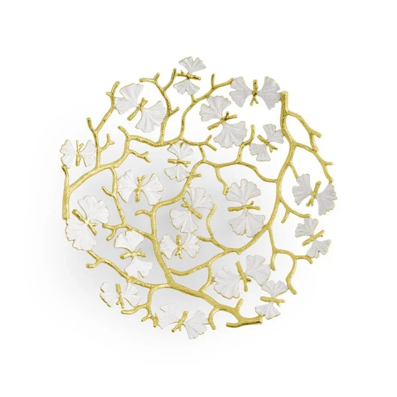 Butterfly Gingko Gold Bread Basket - Image 6
