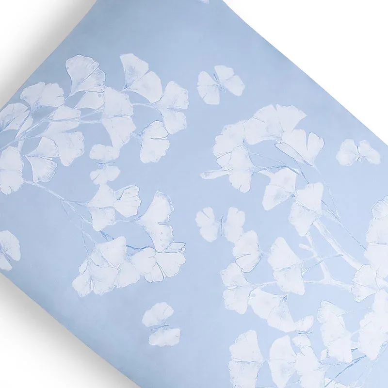 Butterfly Ginkgo King Shams - Sky and White - Image 5