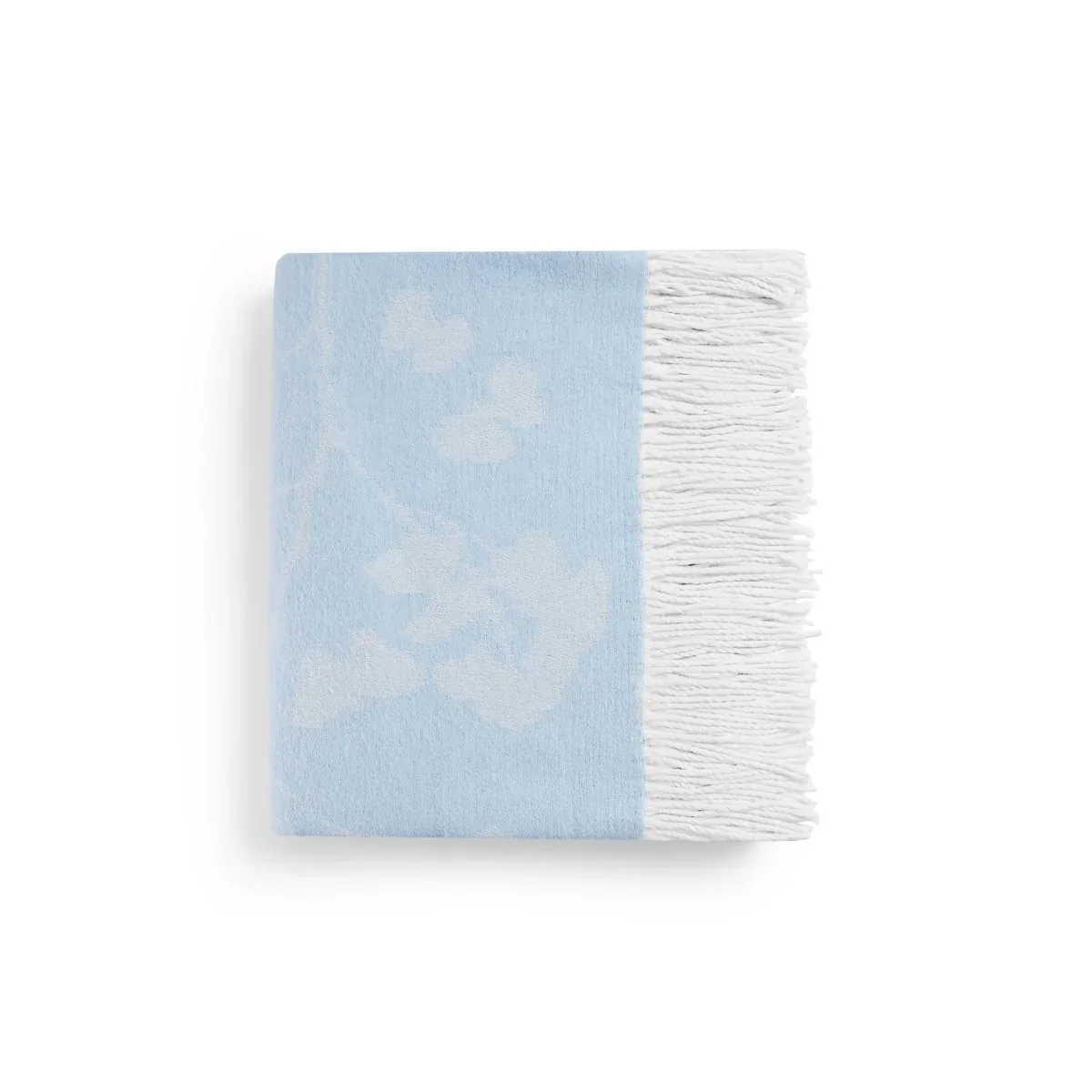 Butterfly Ginkgo Throw Sky and White