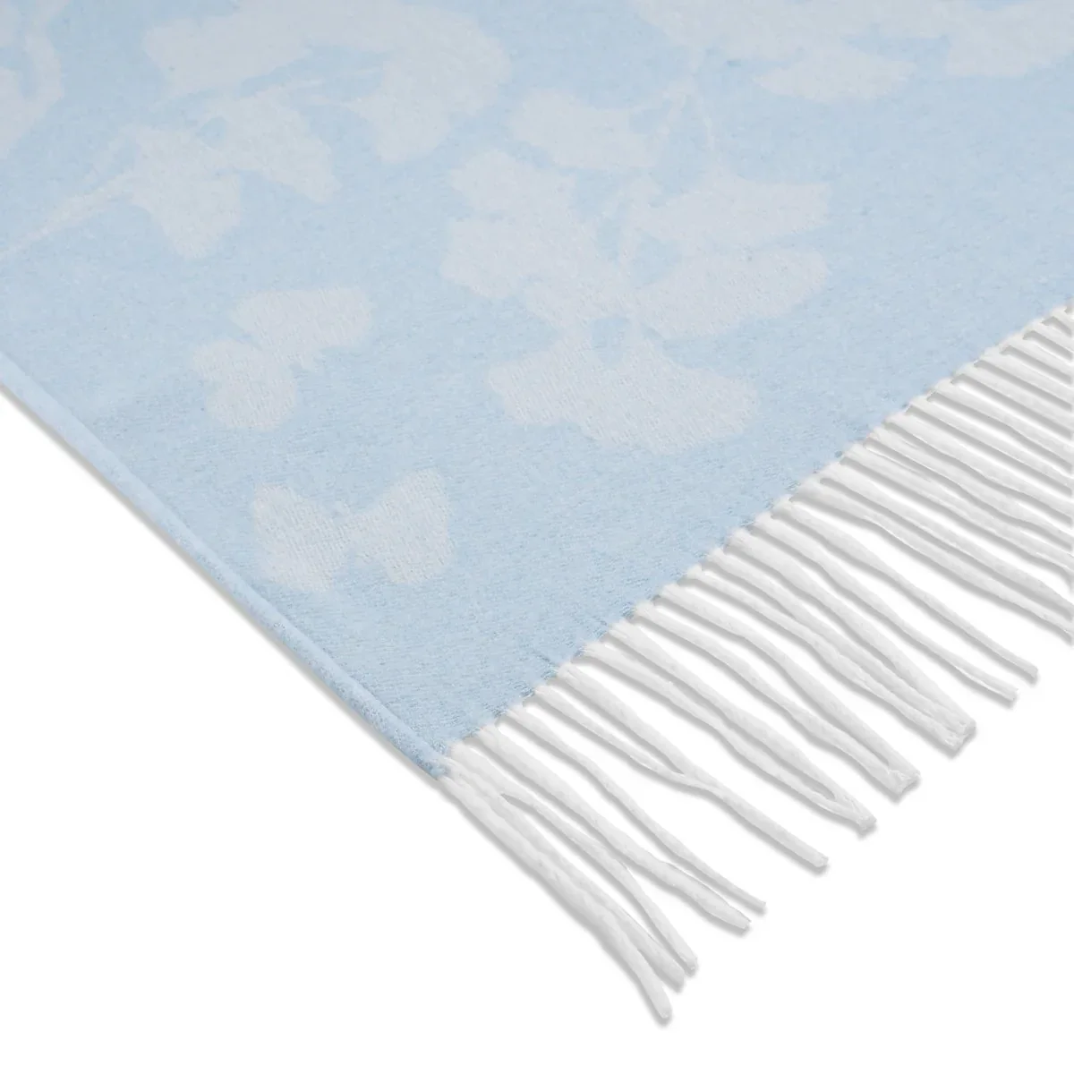 Butterfly Ginkgo Throw Sky and White - Image 3