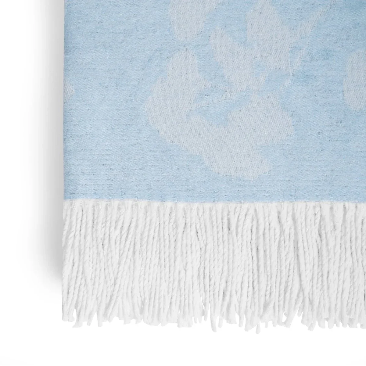 Butterfly Ginkgo Throw Sky and White - Image 6