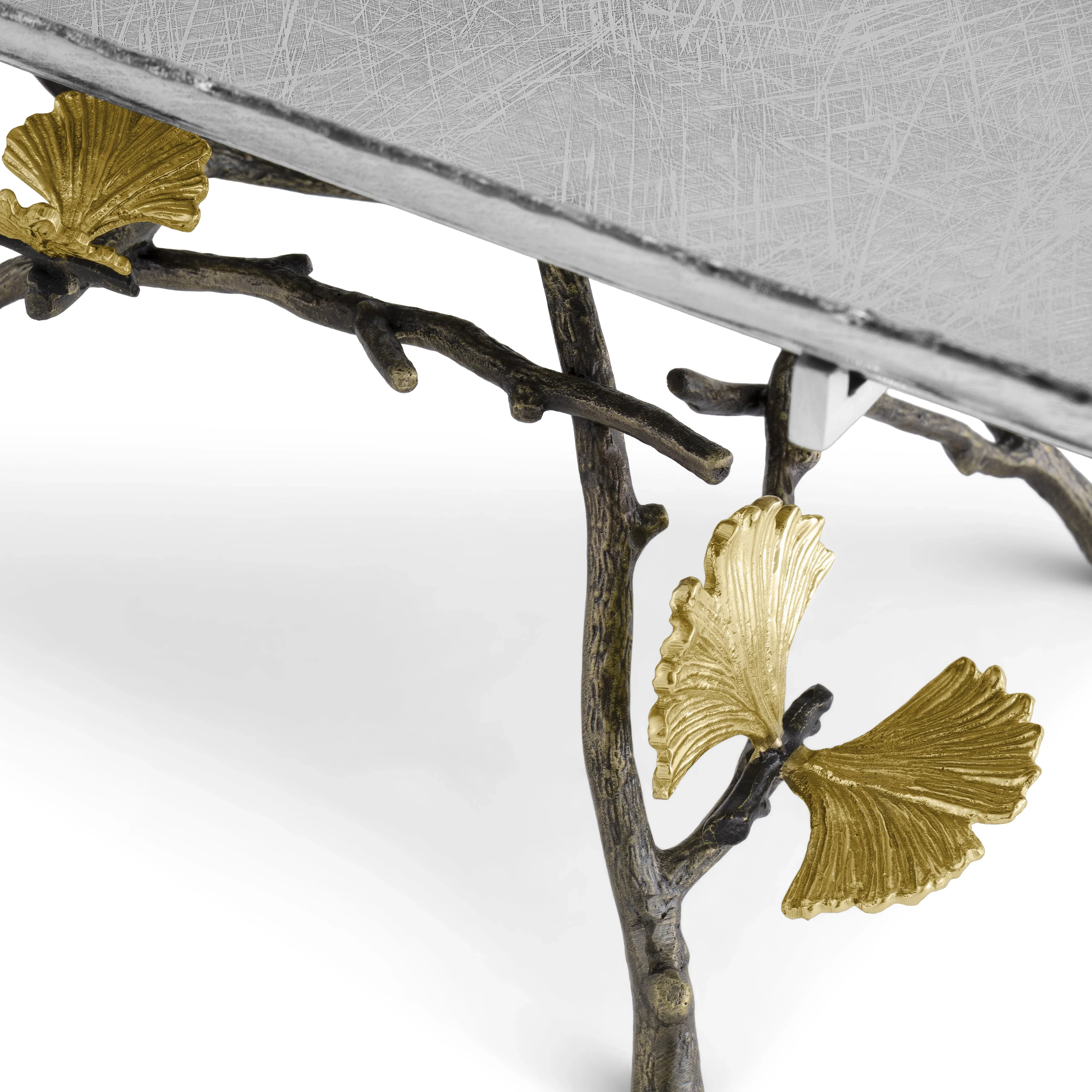 Butterfly Ginkgo Footed Tray - Image 2