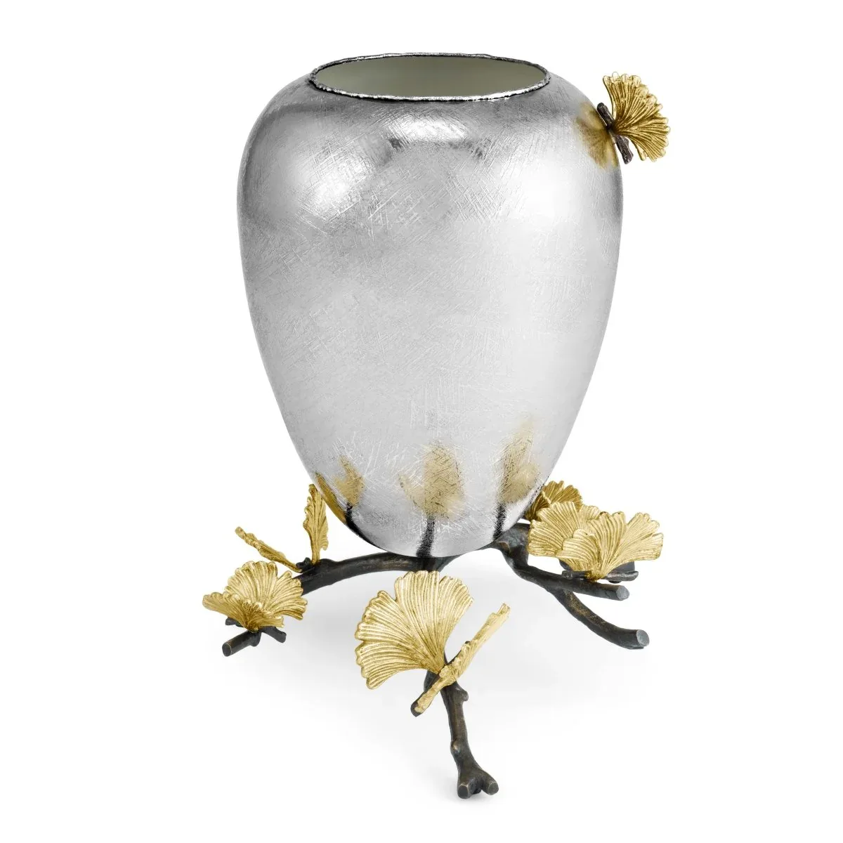 Butterfly Ginkgo Footed Vase - Image 3