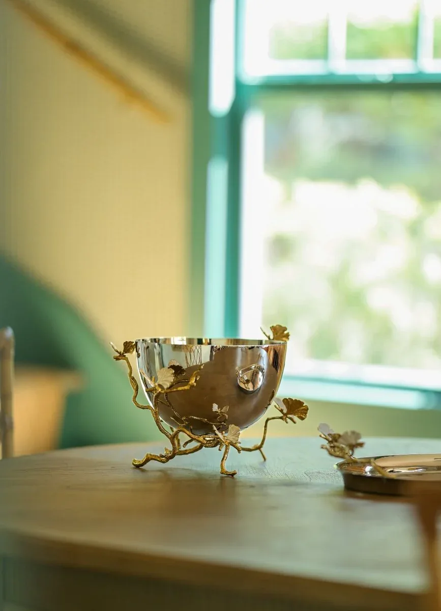 Butterfly Ginkgo Gold Bowl - Image 3