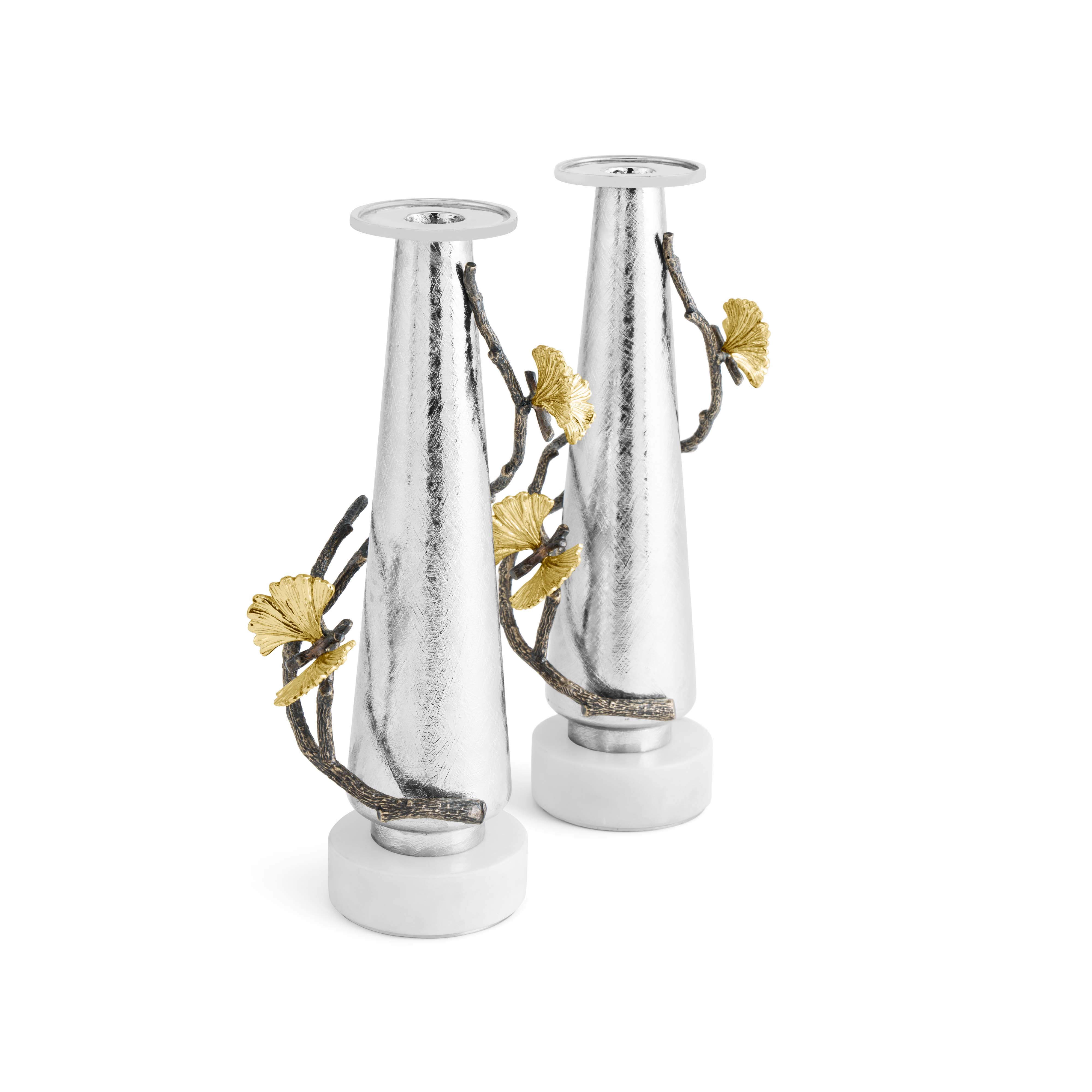 Butterfly Ginkgo Gold Candleholders - Image 3