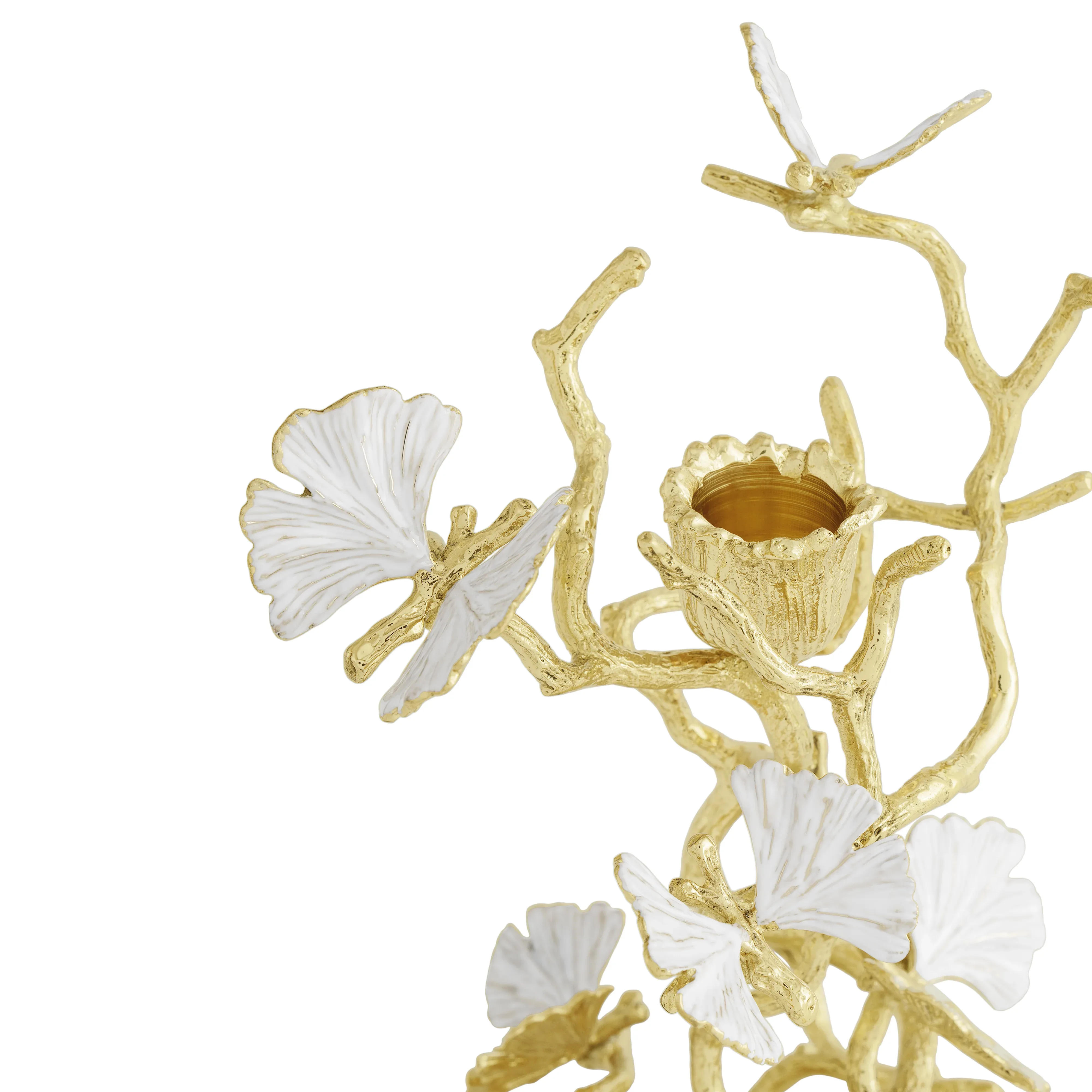 Butterfly Ginkgo Gold Candleholders S/2 - Image 6