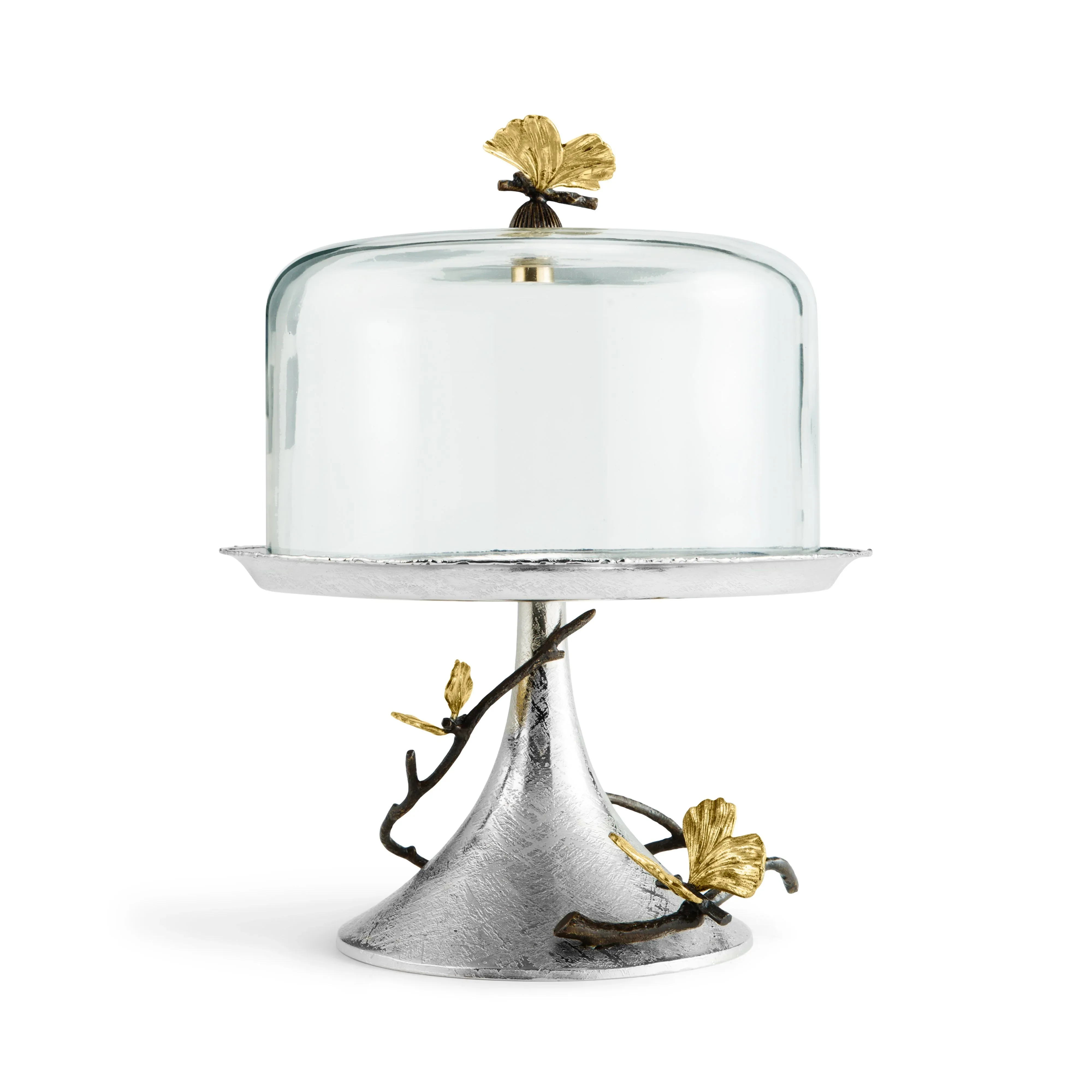 Butterfly Ginkgo Pastry Dish with Dome - Image 3