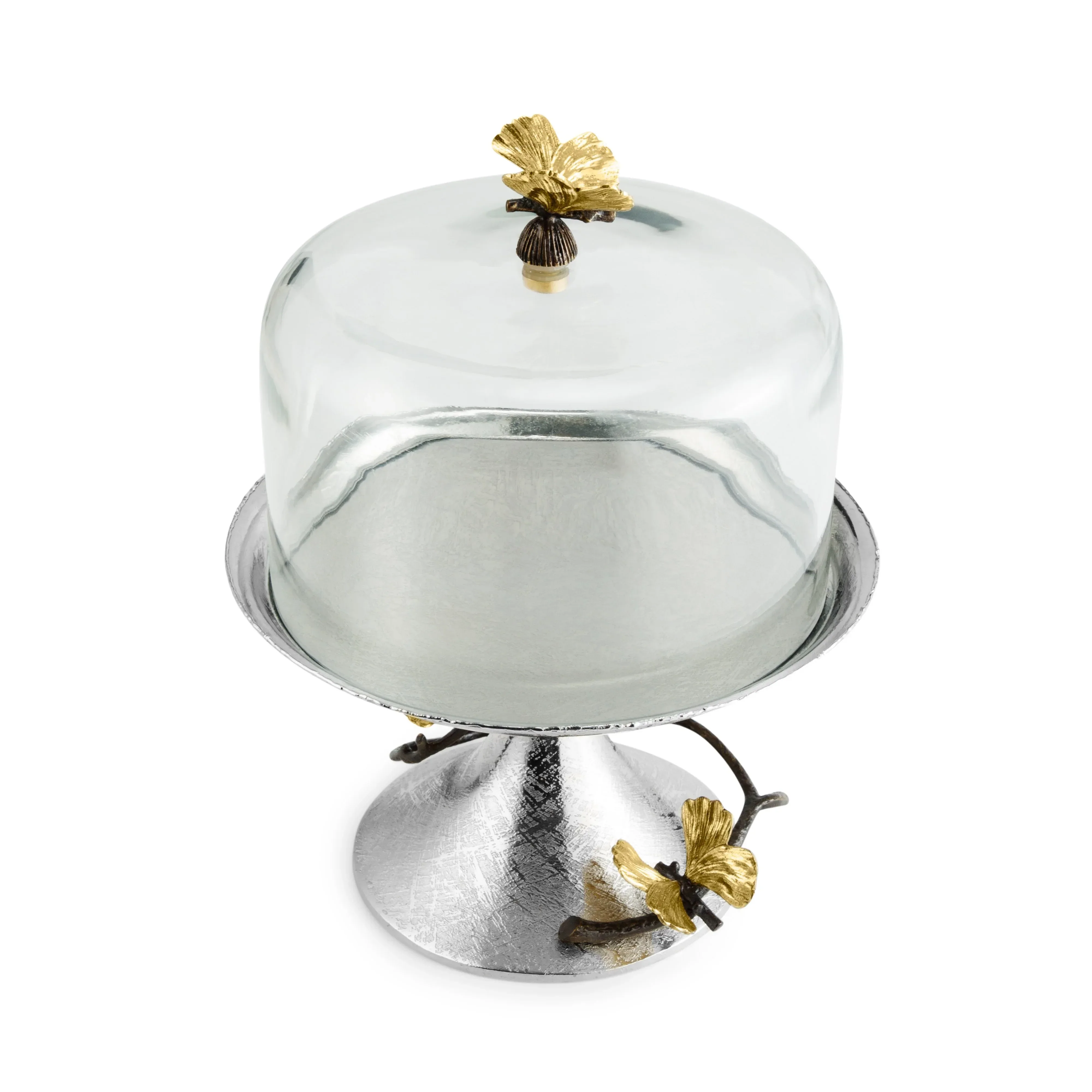 Butterfly Ginkgo Pastry Dish with Dome - Image 5