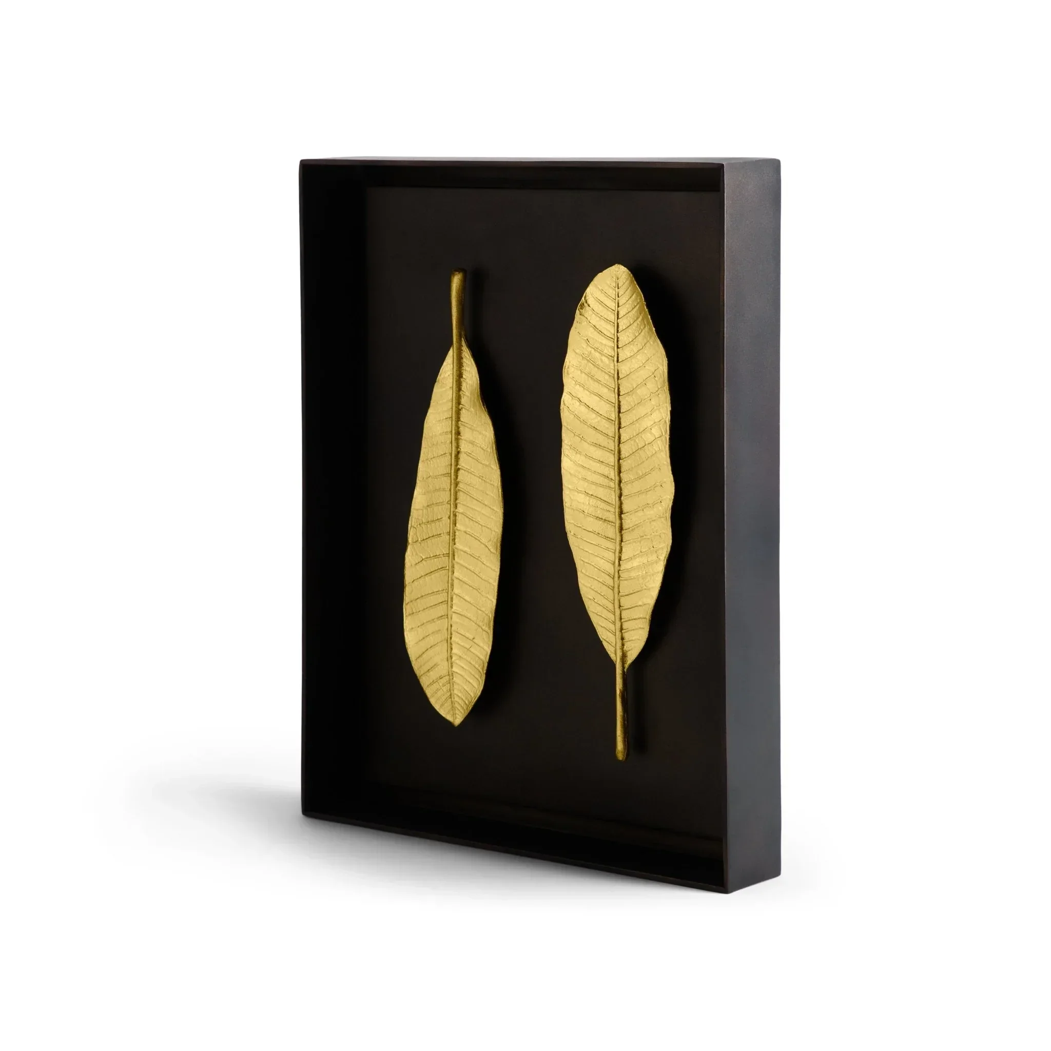 Champa Leaf Shadow Box - Gold - Image 5