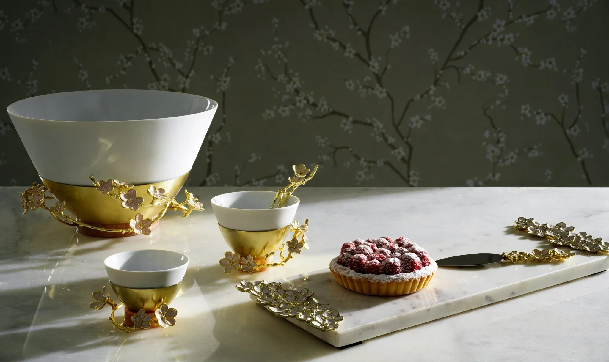 Cherry Blossom Cheese Board with Spreader - Image 3