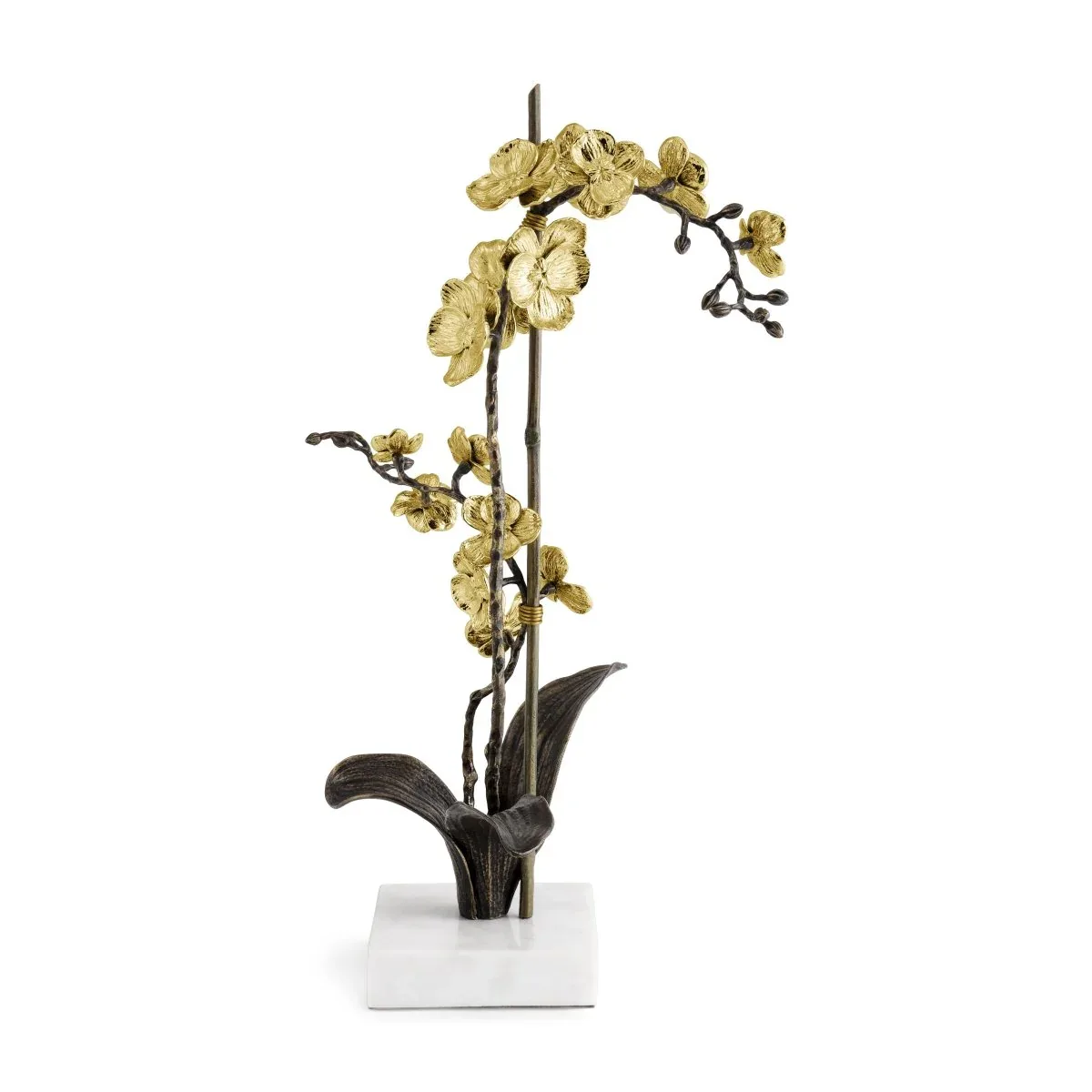 Gold Orchid Stem Sculpture - Image 6