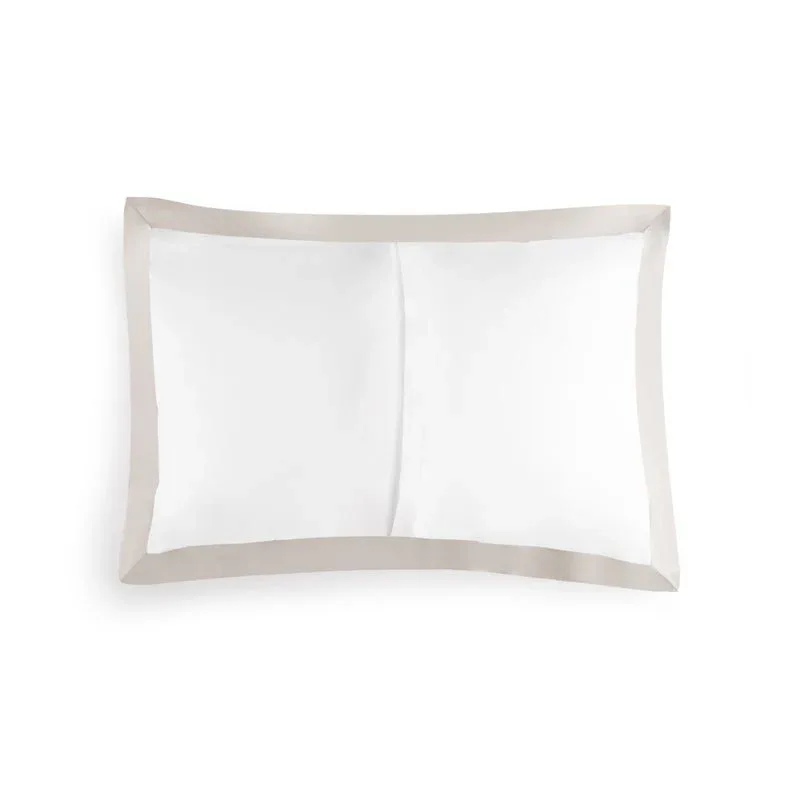 King Pillowcase Set - Stone and White - Image 3