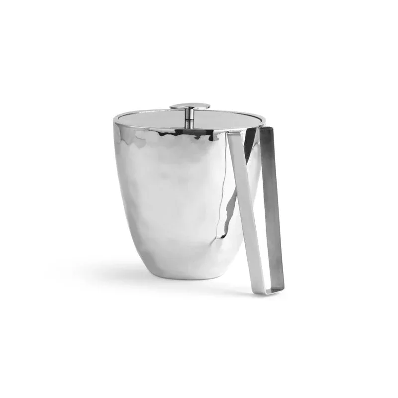 Reflective Ice Bucket with Tongs - Image 3