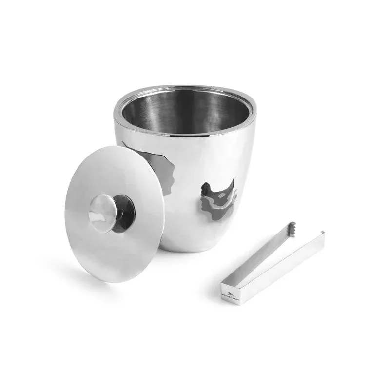 Reflective Ice Bucket with Tongs - Image 5