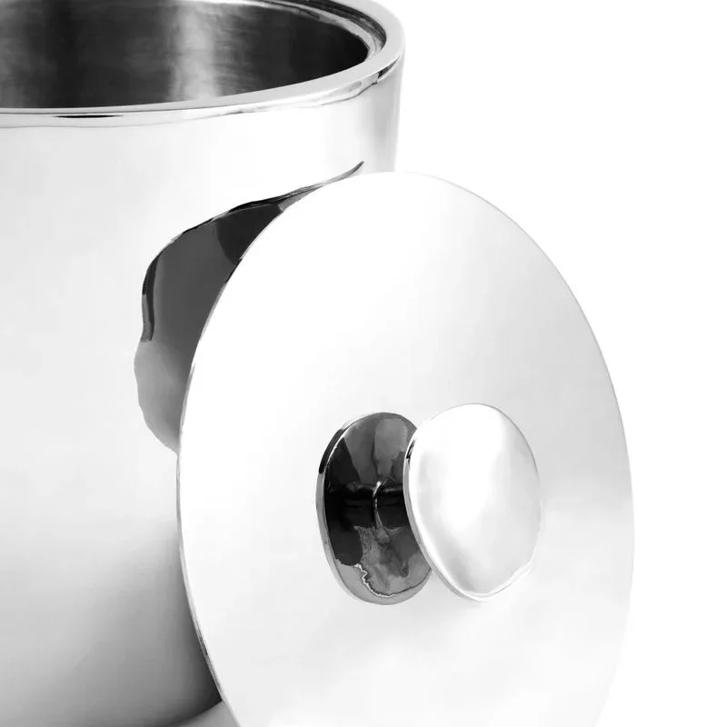 Reflective Ice Bucket with Tongs - Image 6
