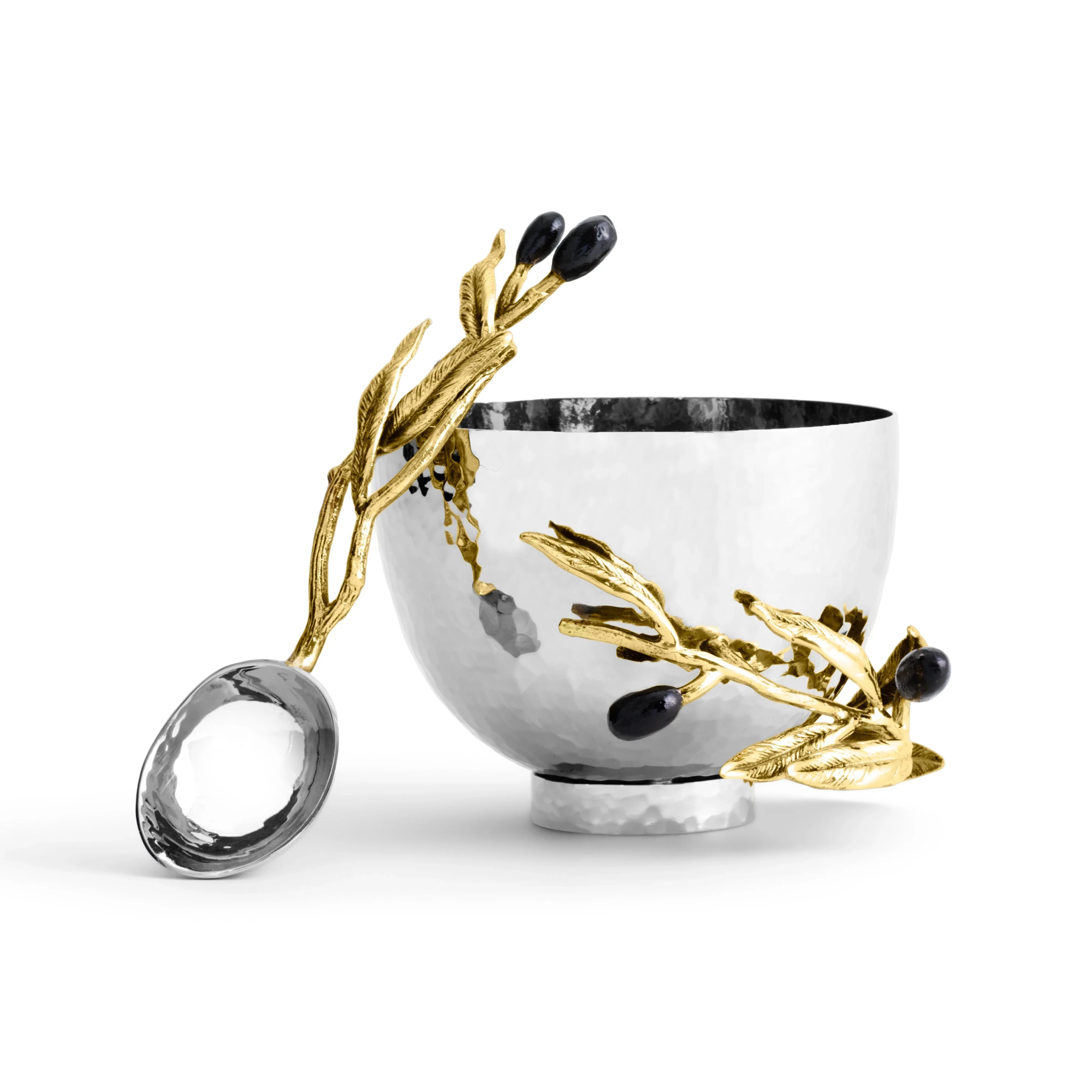 Olive Branch Nut Dish with Spoon - Image 4