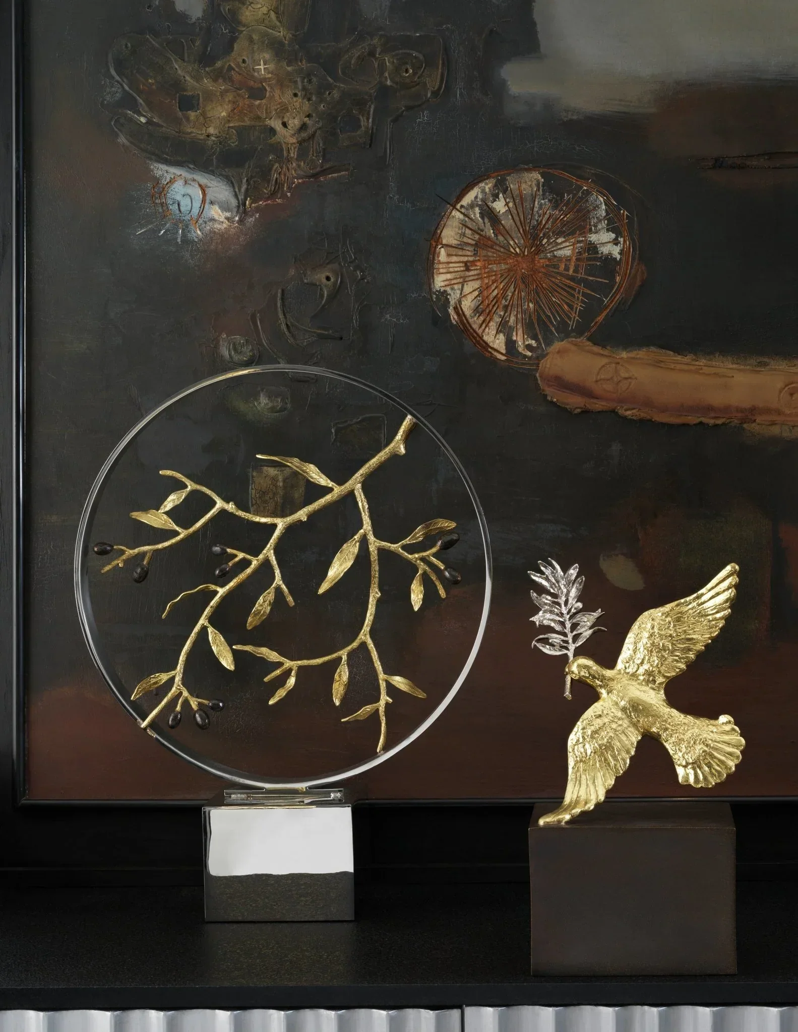 Olive Branch Sculptural Urn - Image 3