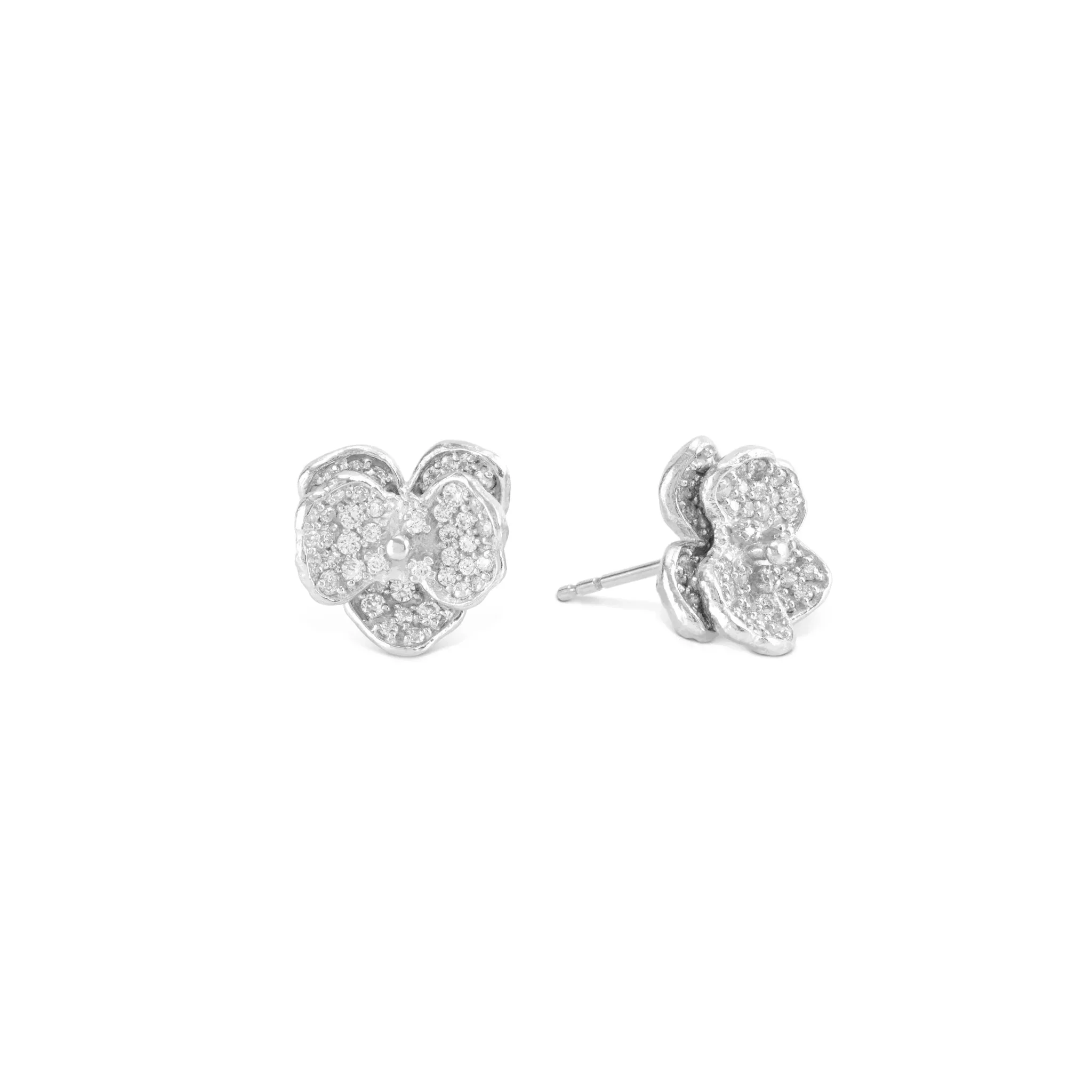 Orchid 11mm Earring with Diamonds - Image 3