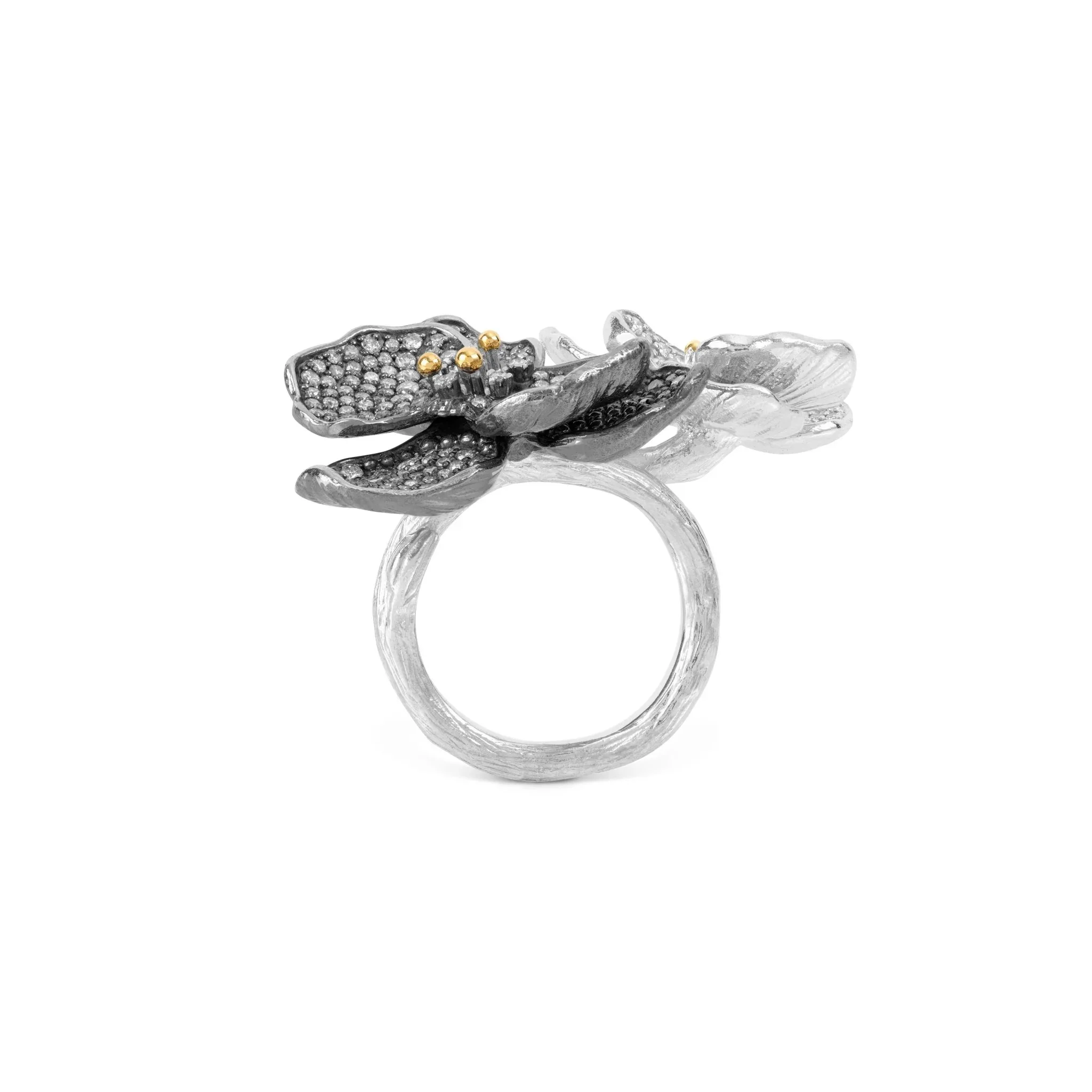 Orchid Double Ring with Diamonds - Image 2