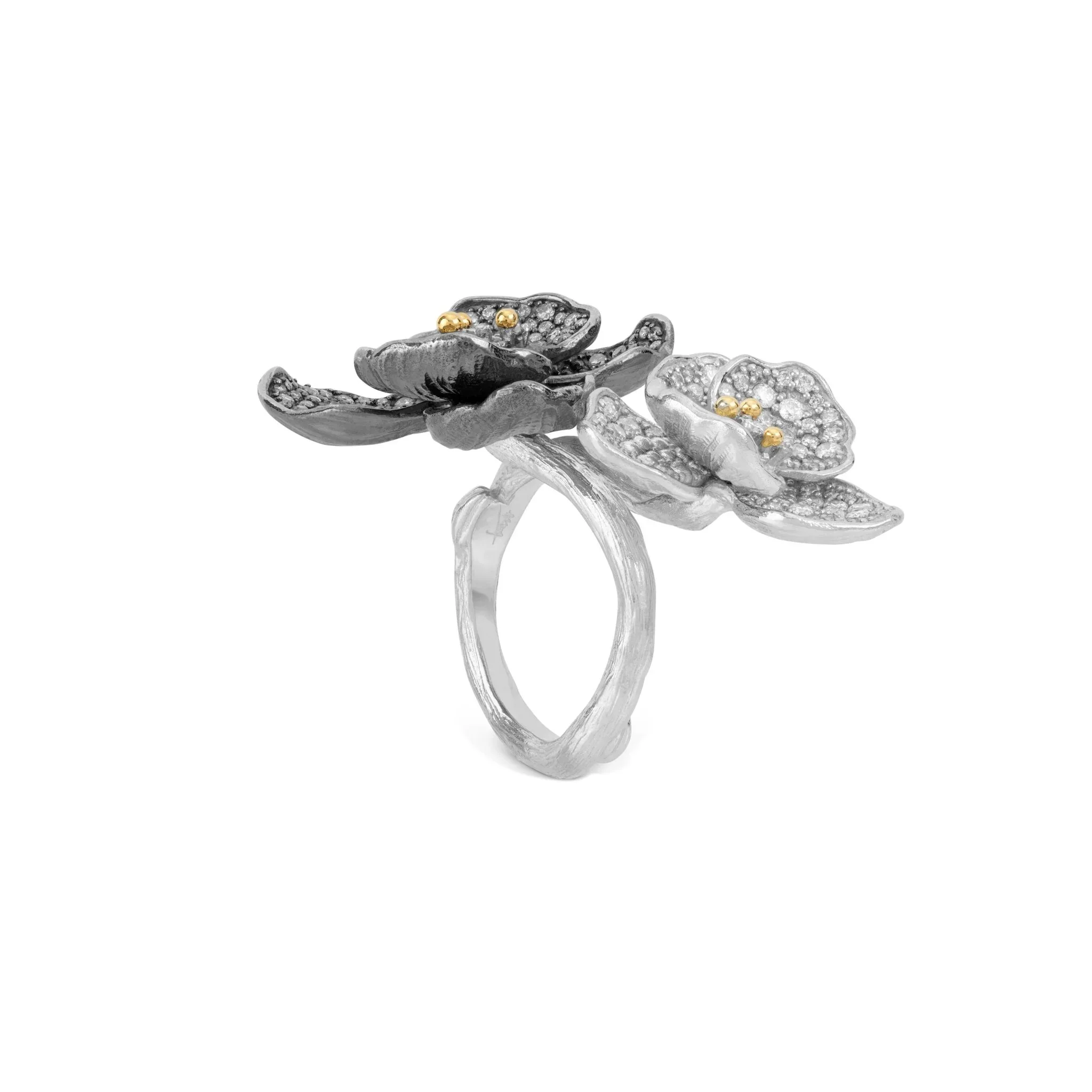 Orchid Double Ring with Diamonds - Image 3