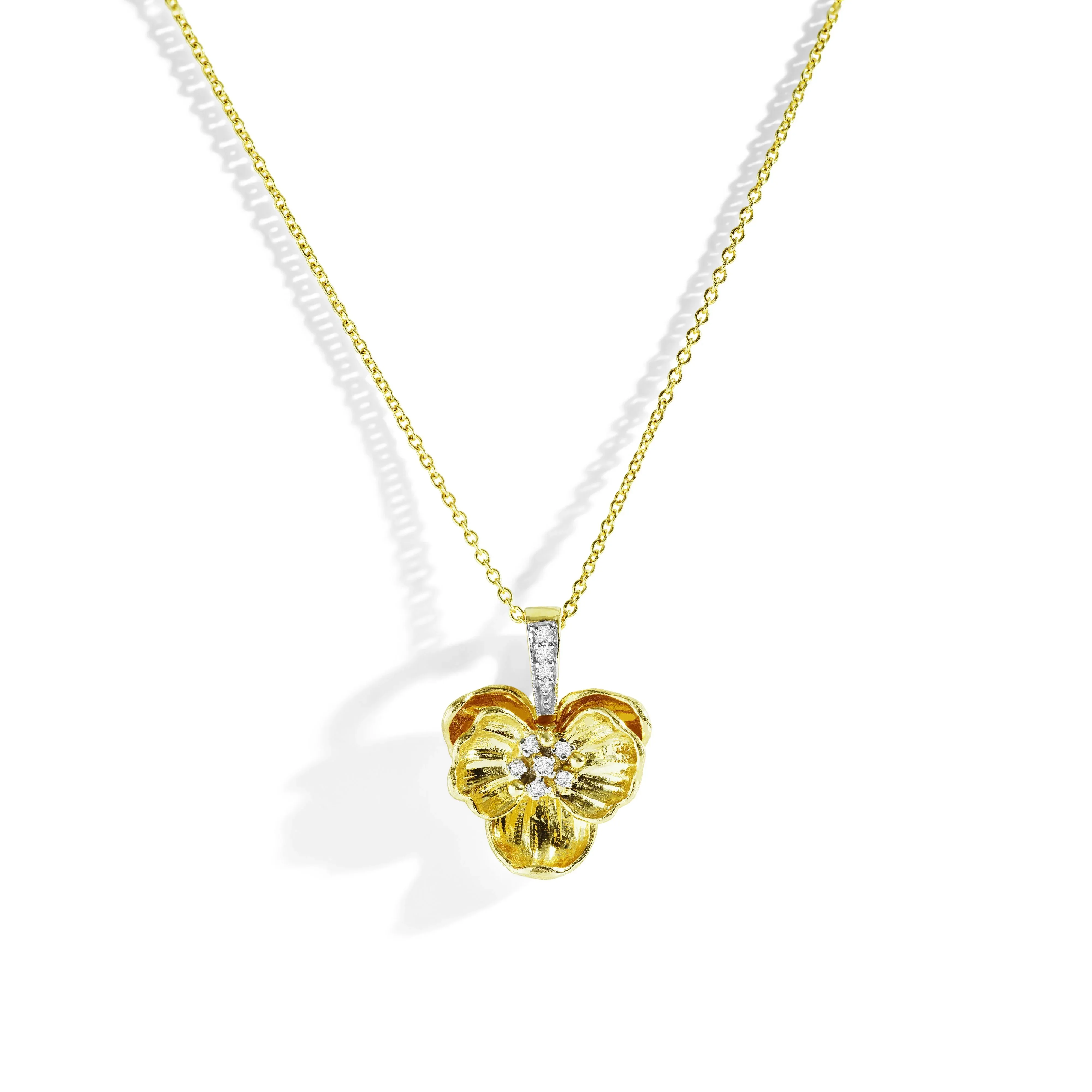 Orchid 15mm Necklace with Diamonds - Image 3