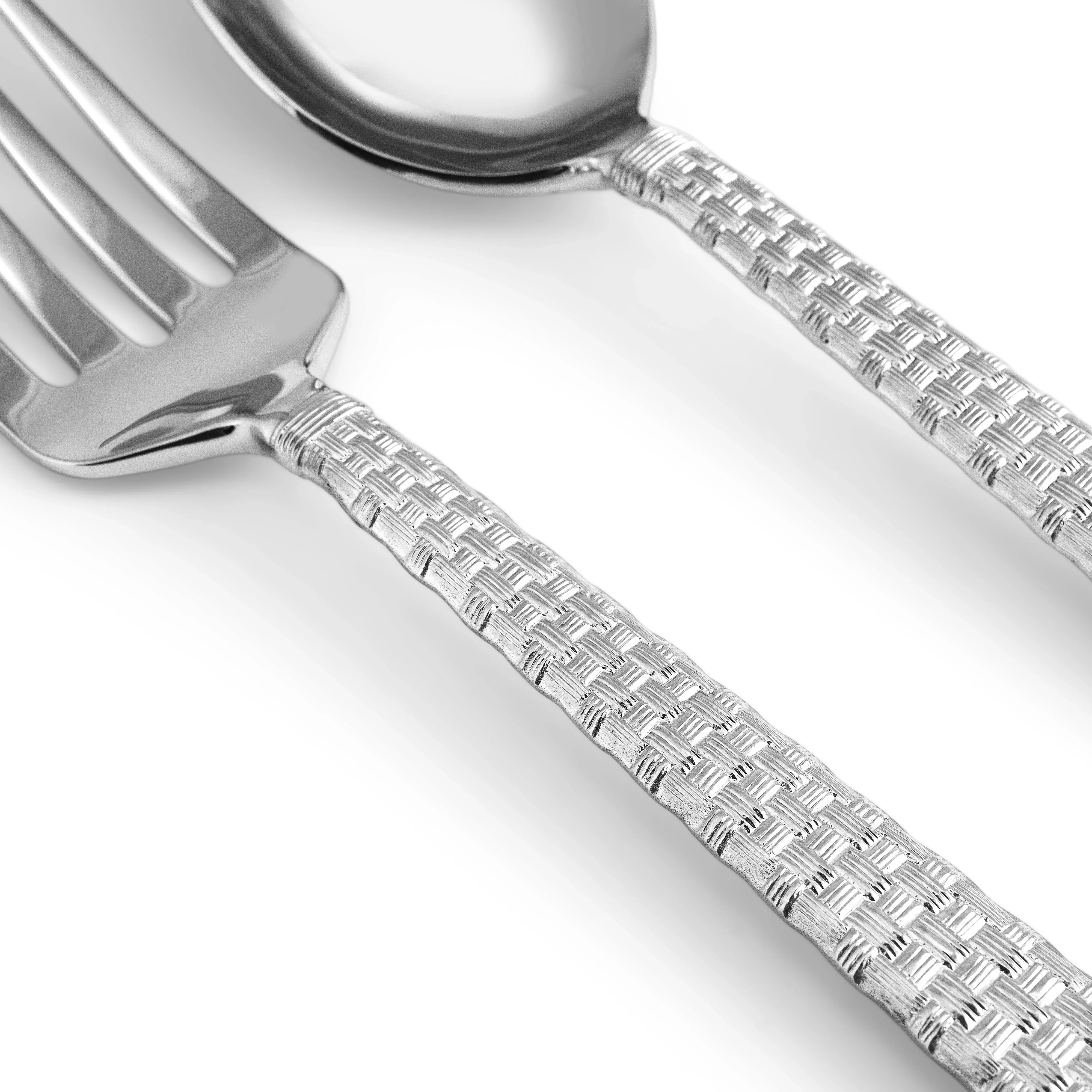 Palm Serving Set - Silver - Image 3