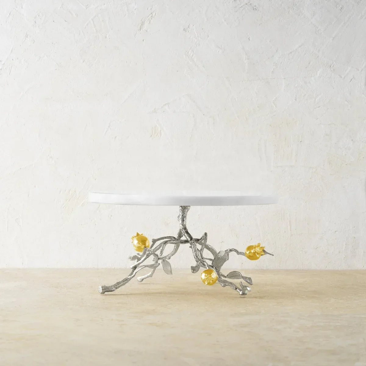 Pomegranate Silver & Gold Cake Stand - Image 2