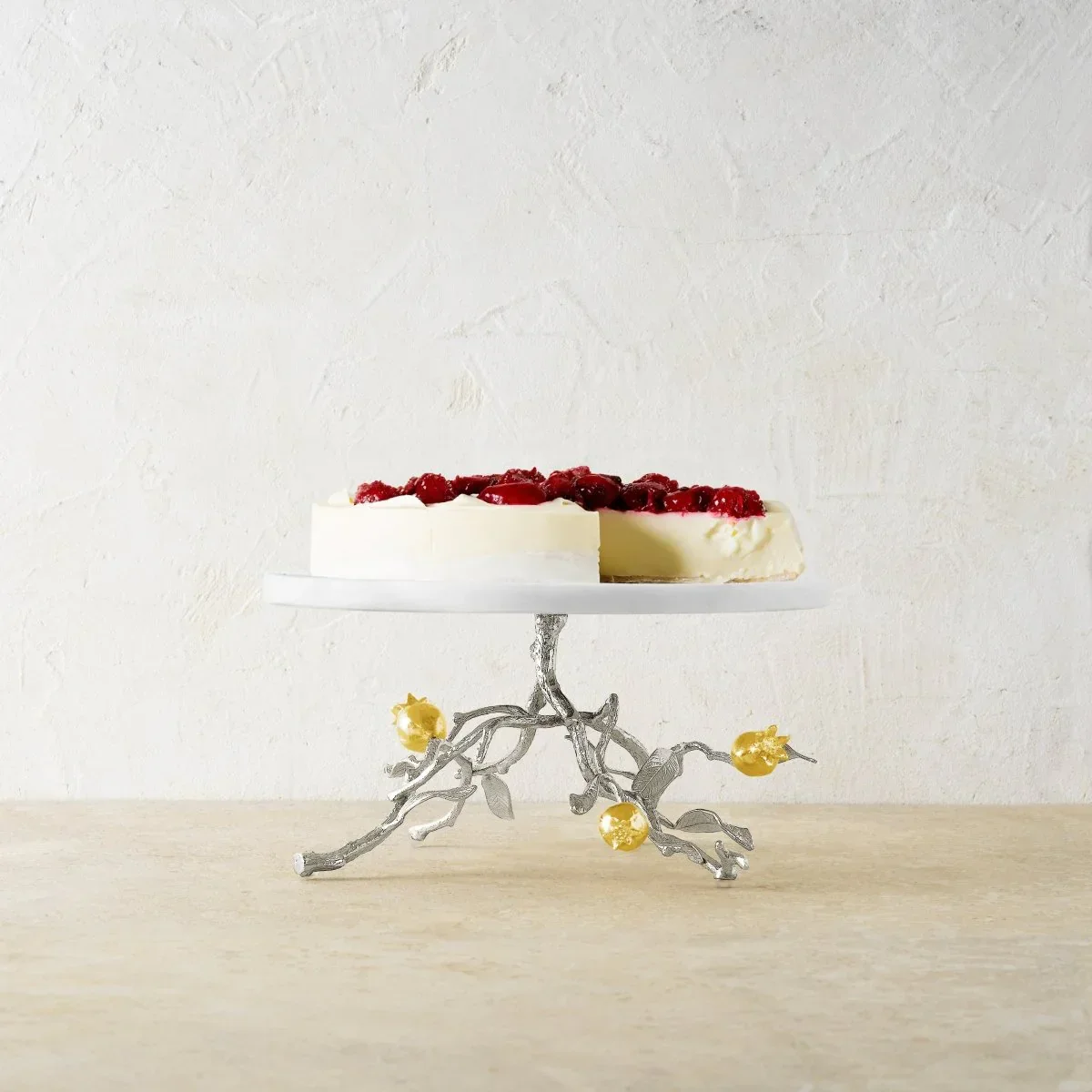 Pomegranate Silver & Gold Cake Stand - Image 3