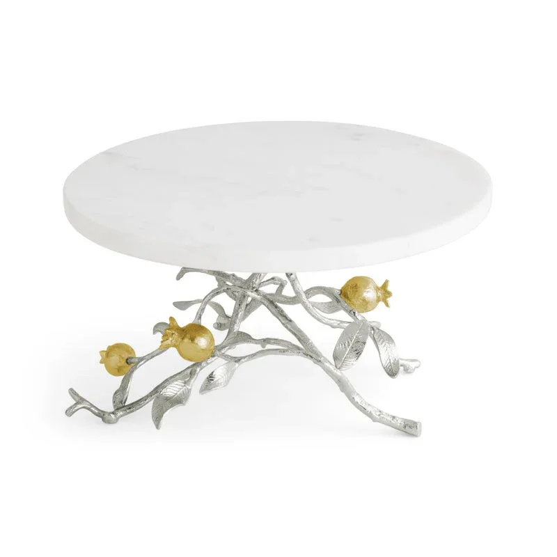 Pomegranate Silver & Gold Cake Stand - Image 4