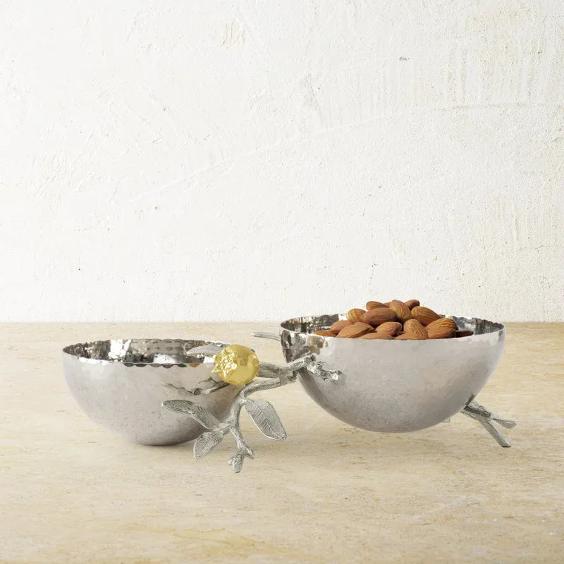 Pomegranate Silver & Gold Double Bowl - Image 3