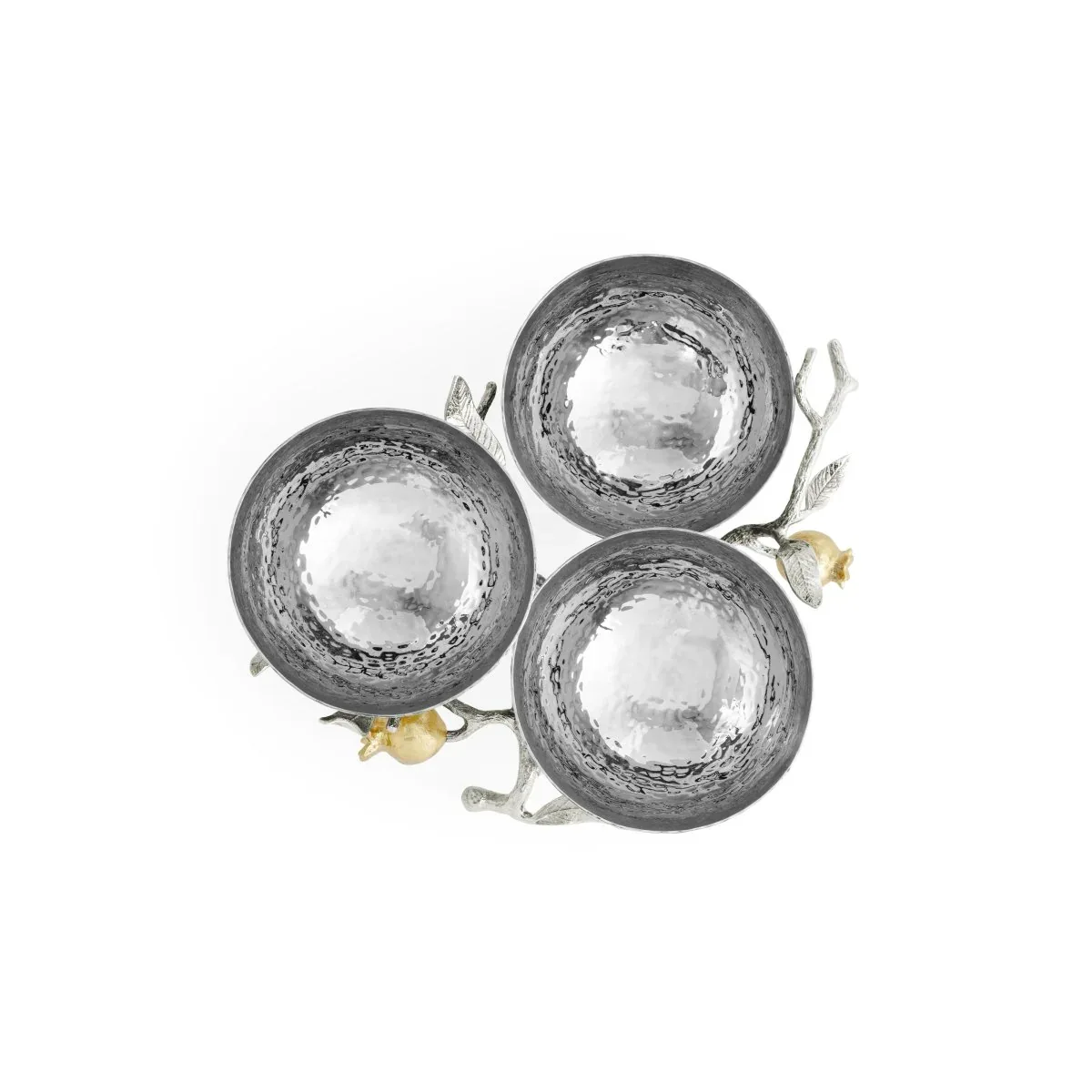 Pomegranate Silver & Gold Triple Bowl - Image 7