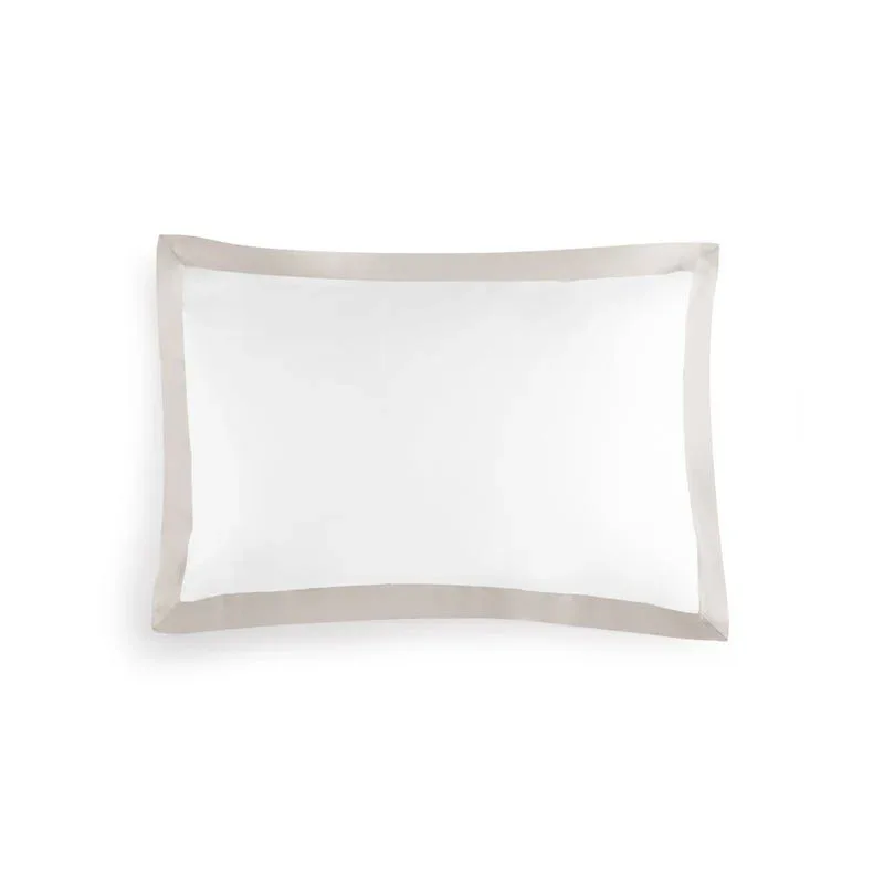 Queen Pillowcase Set - Stone and White