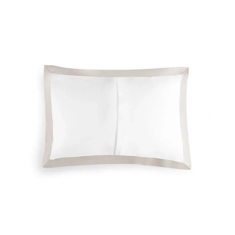 Queen Pillowcase Set - Stone and White - Image 3