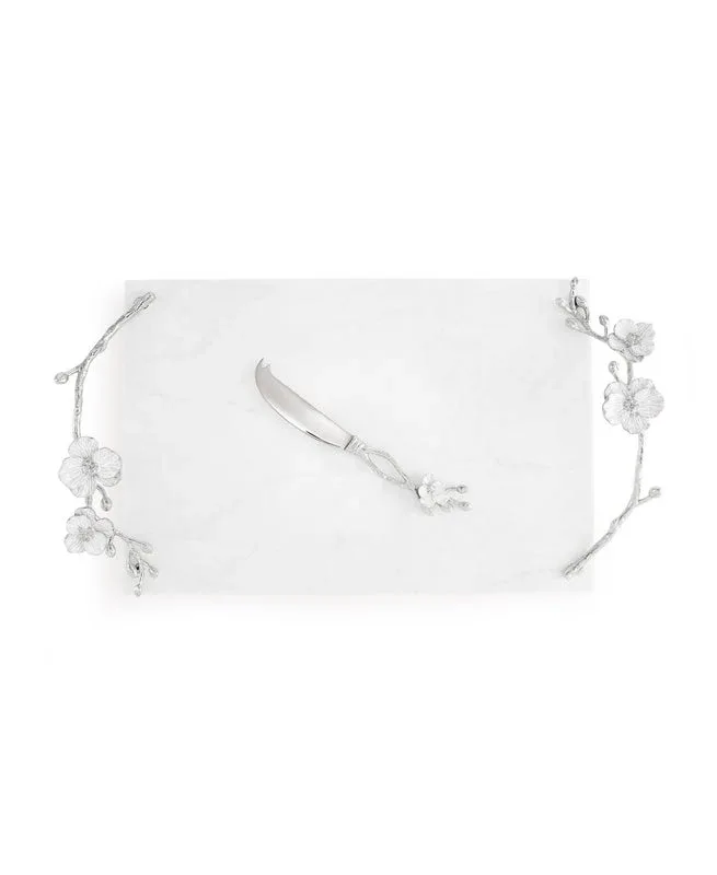 Silver Orchid Cheeseboard with Knife - Image 4