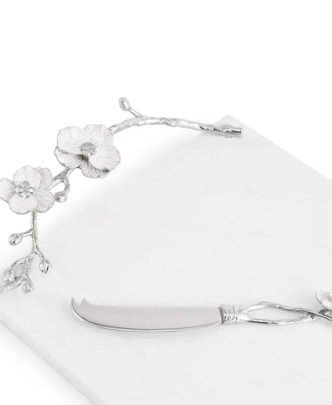 Silver Orchid Cheeseboard with Knife - Image 5