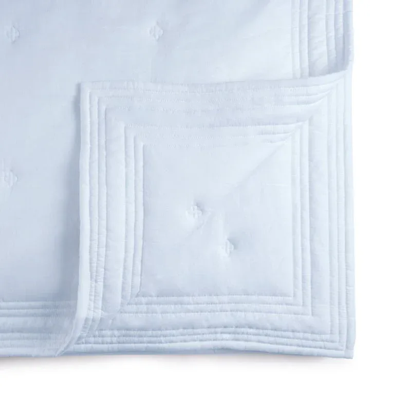 Tufted Quilt King Coverlet - Sky - Image 4