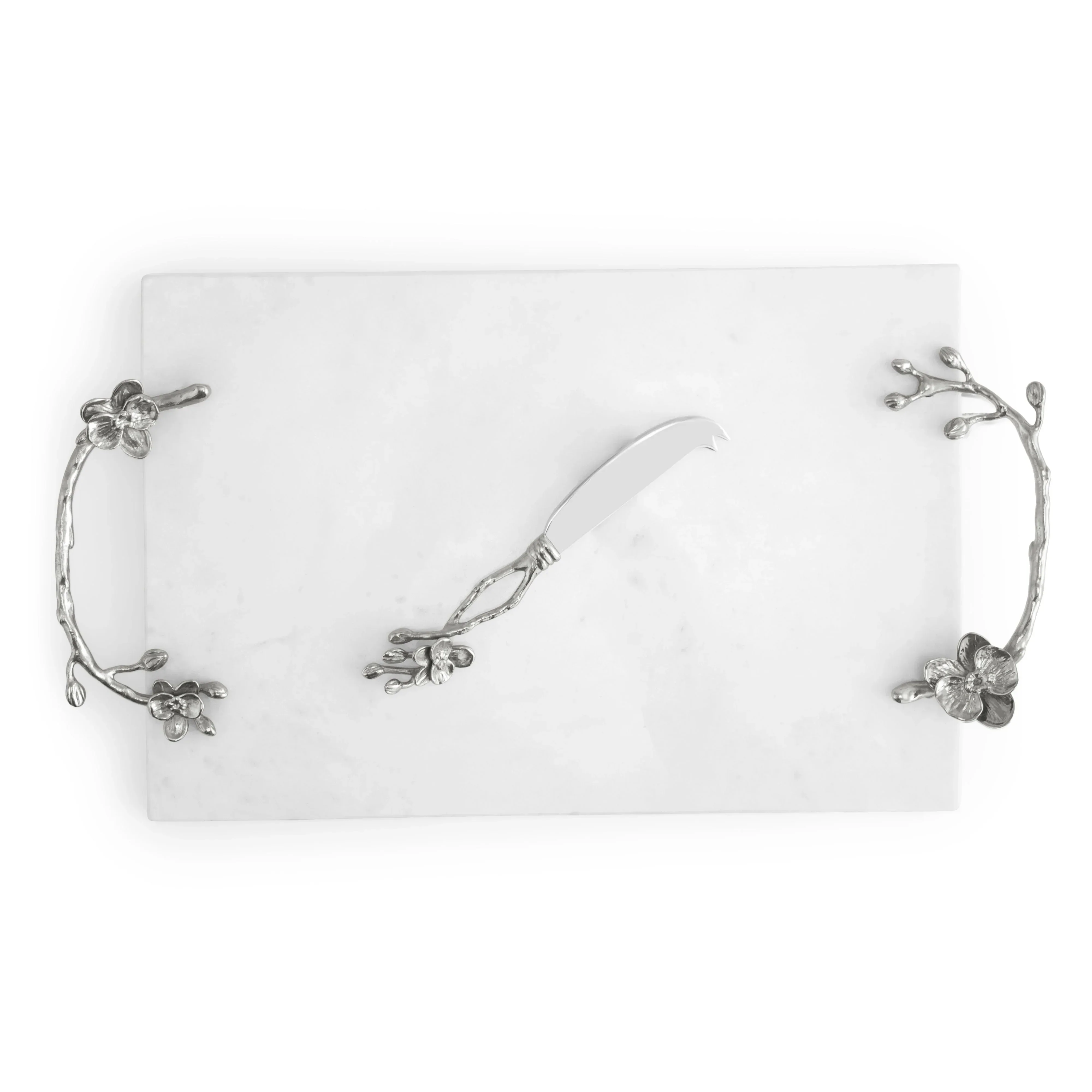 White Orchid Cheese Board with Knife - Image 6