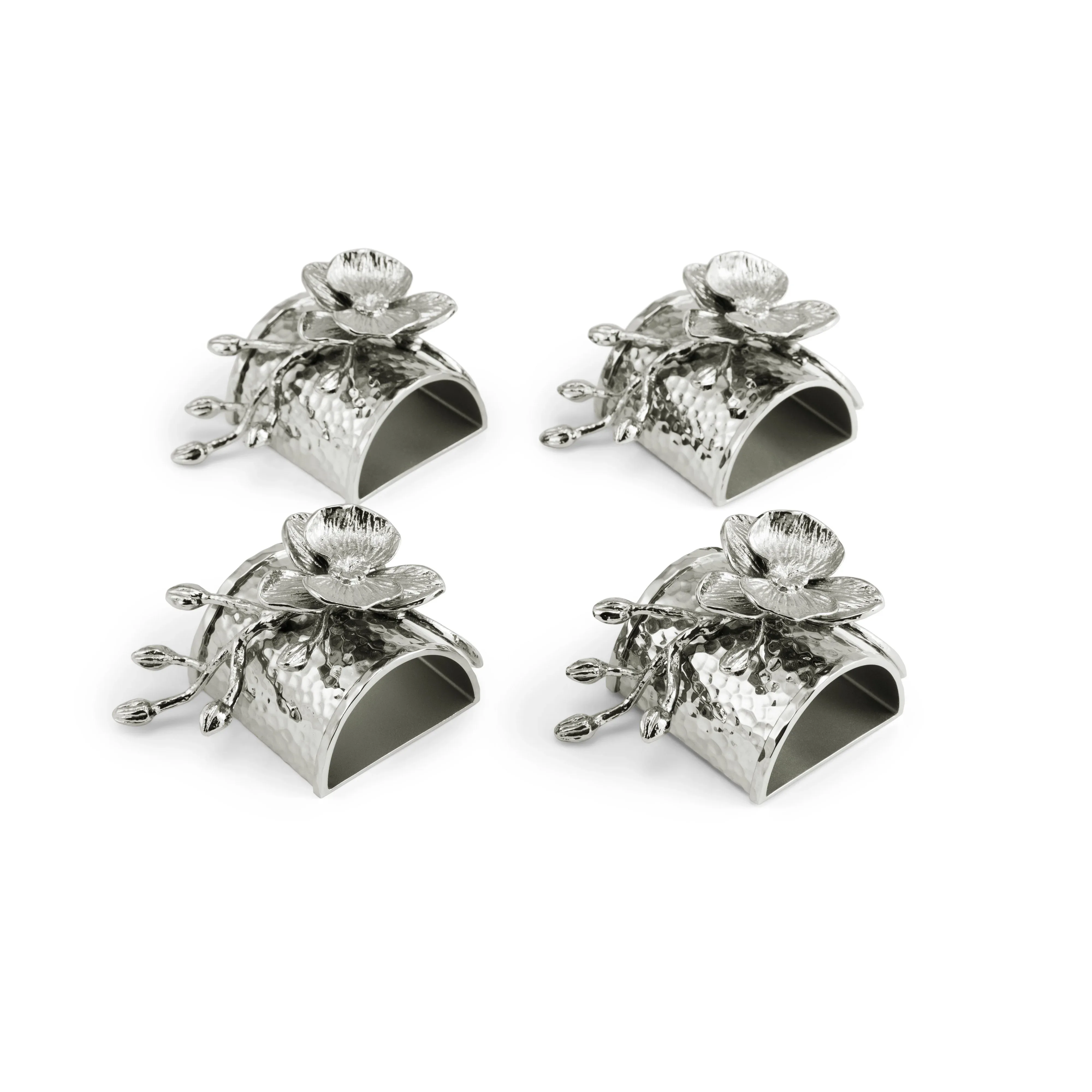 White Orchid Napkin Ring Set - Image 3