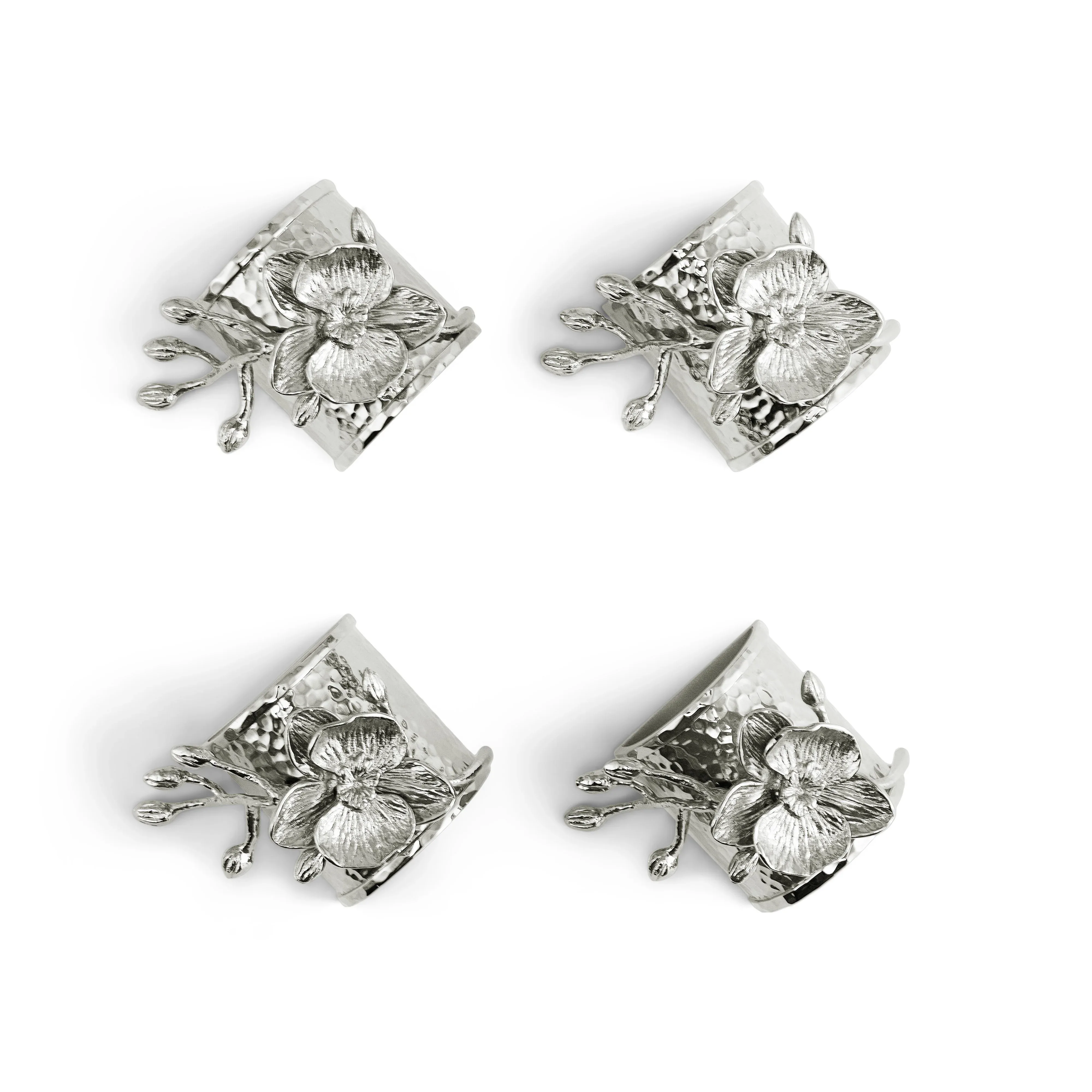 White Orchid Napkin Ring Set - Image 4