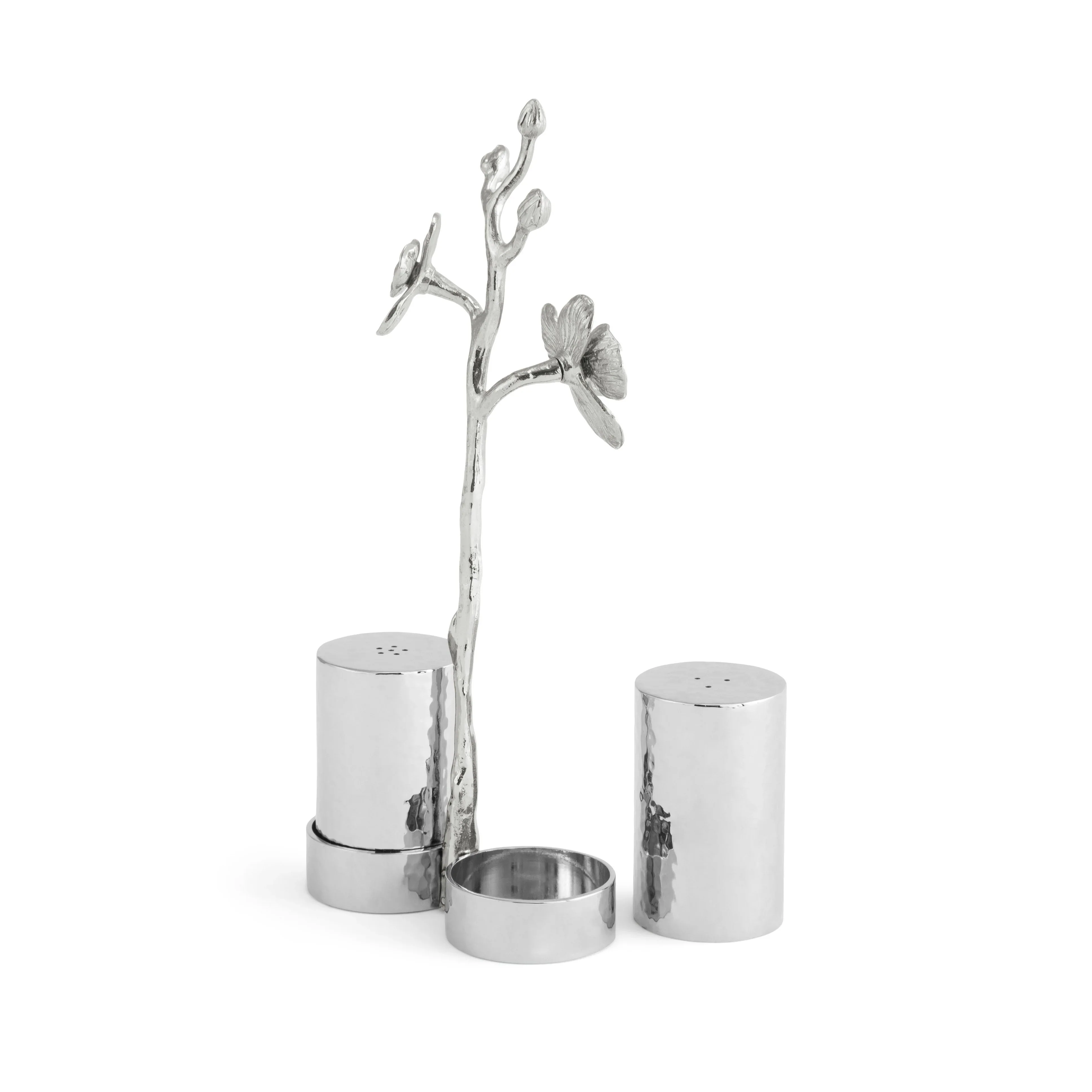 White Orchid Salt & Pepper Set - Silver - Image 2